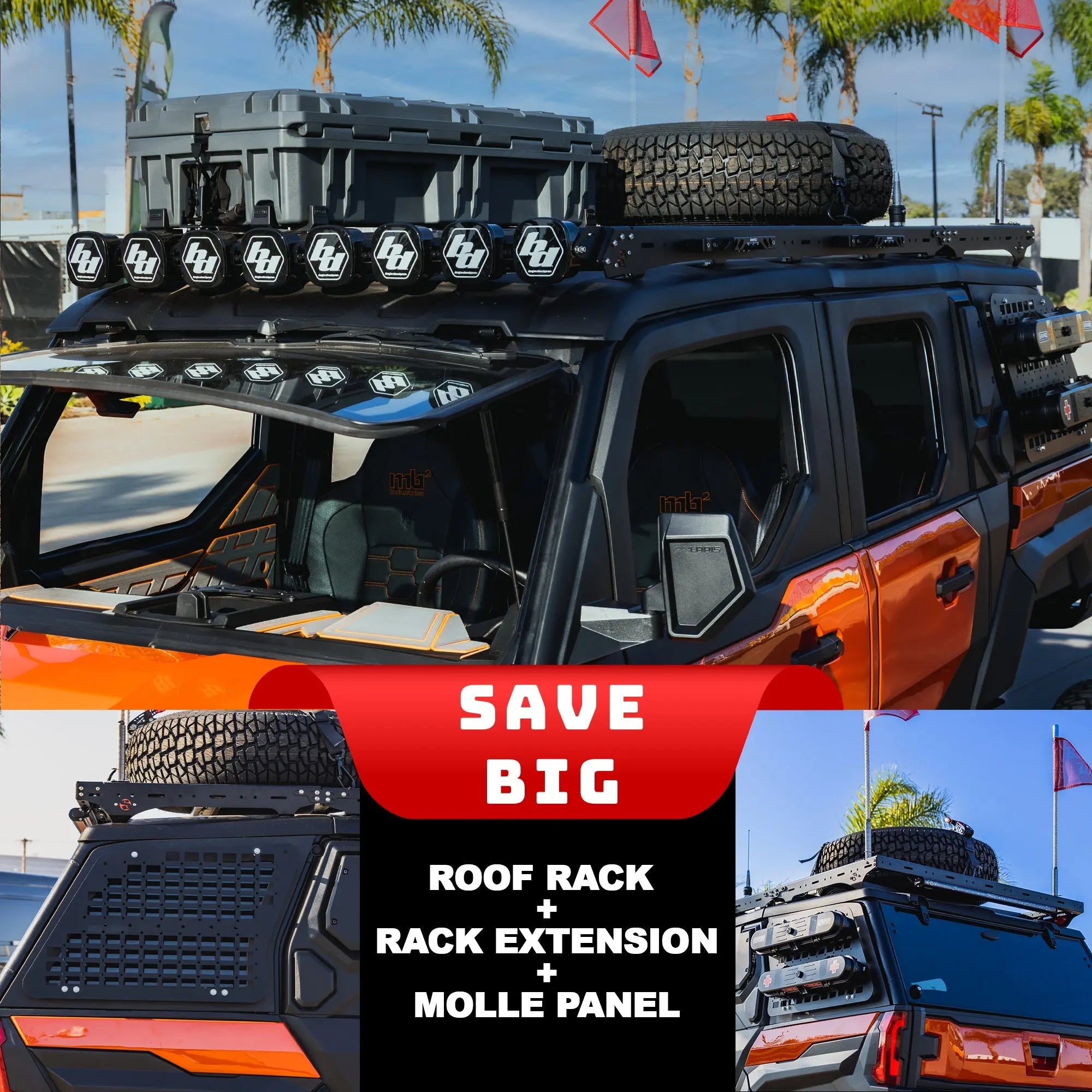 Polaris Xpedition ADV 5 X-Plorer Series Roof Rack System Works Package - Expandable + Modular (Year Unknown)