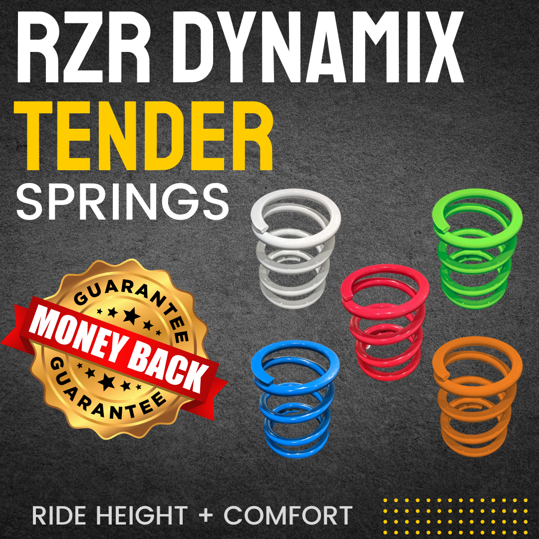 Photo of Polaris RZR Dynamix (Not Turbo S) (2 & 4 Seater) Tender Spring Swap Kit (2018+) by All Thingz UTV - Premium Tender Springs for UTVs / Side by Sides