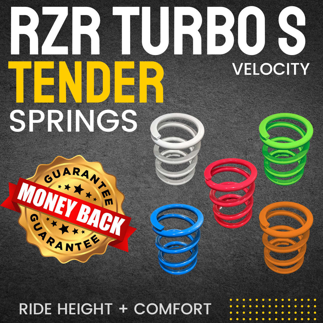 Photo of Polaris RZR Turbo S Velocity (2 & 4 Seater) Tender Spring Swap Kit (2019+) by All Thingz UTV - Premium Tender Springs for UTVs / Side by Sides