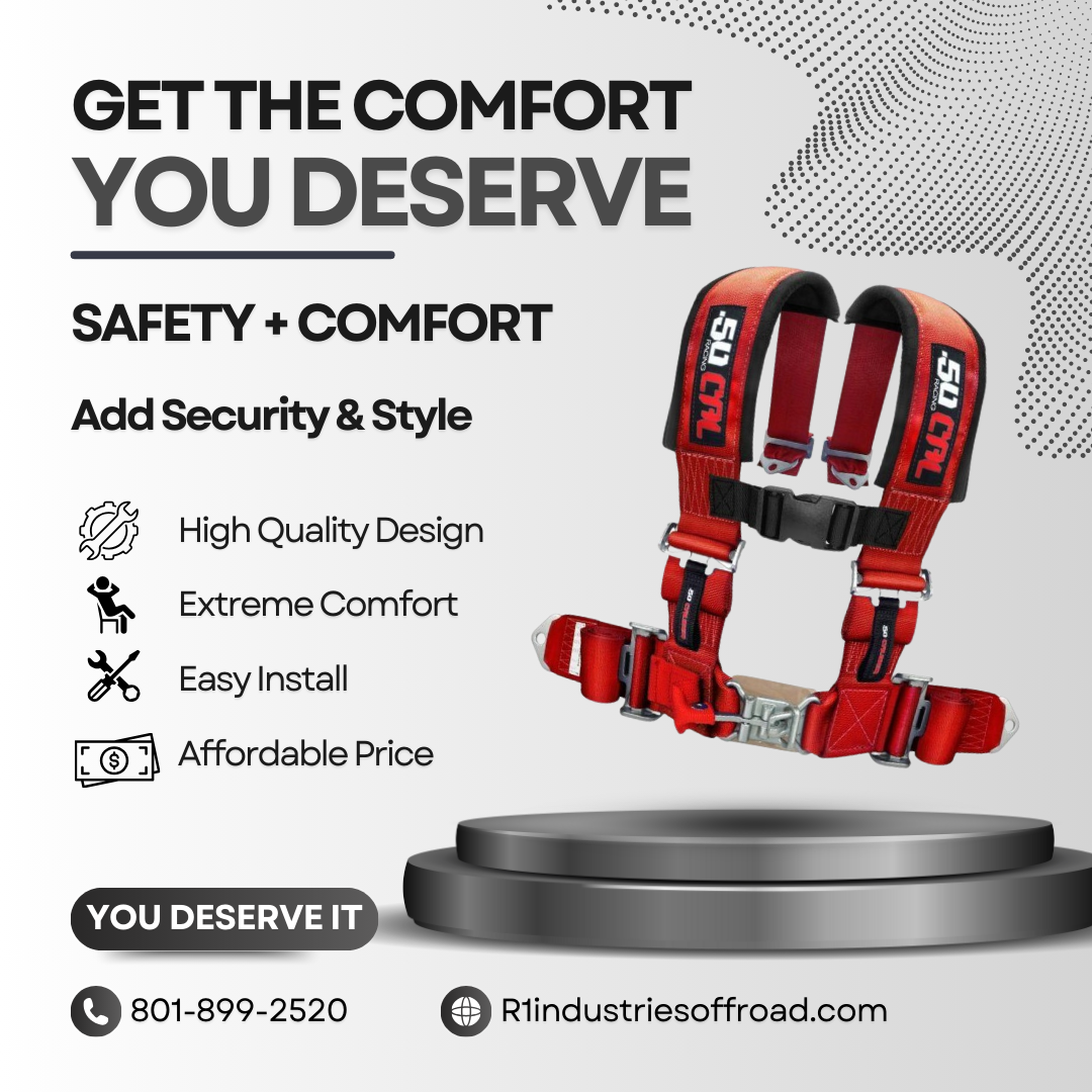 Photo of 3" 4 Point Harness Seat Belt by 50 Caliber Racing - Premium Harnesses for UTVs / Side by Sides