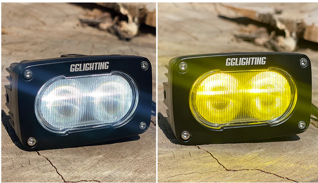 Photo of GP10 Offroad LED Pod Bundle Dual Color With Free Wiring Harness by GGLighting - Premium for UTVs / Side by Sides