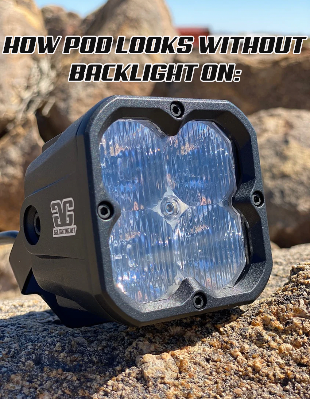 Photo of Amber Backlit Race Pod Pair Bundle With Wiring Harness by GGLighting - Premium for UTVs / Side by Sides
