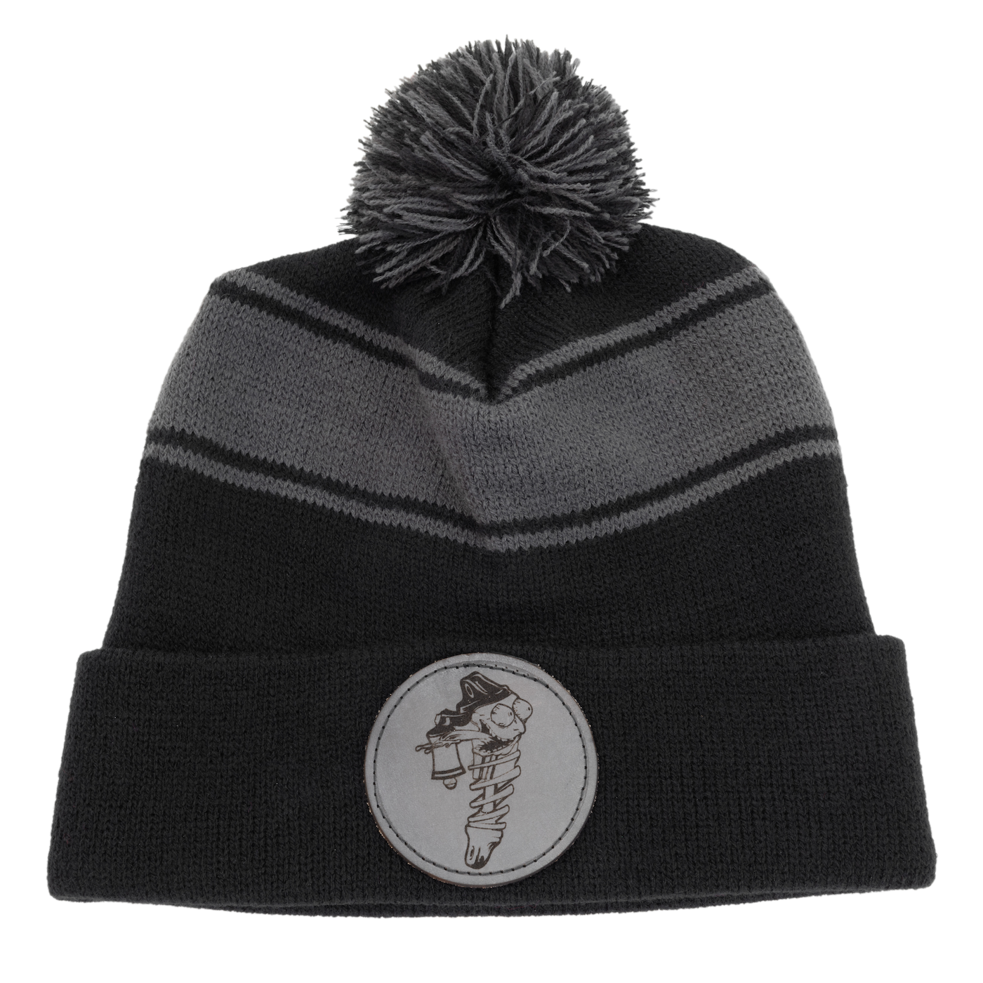 Photo of Shock Therapy Pom Pom Beanie (Black & Grey) by Shock Therapy - Premium for UTVs / Side by Sides