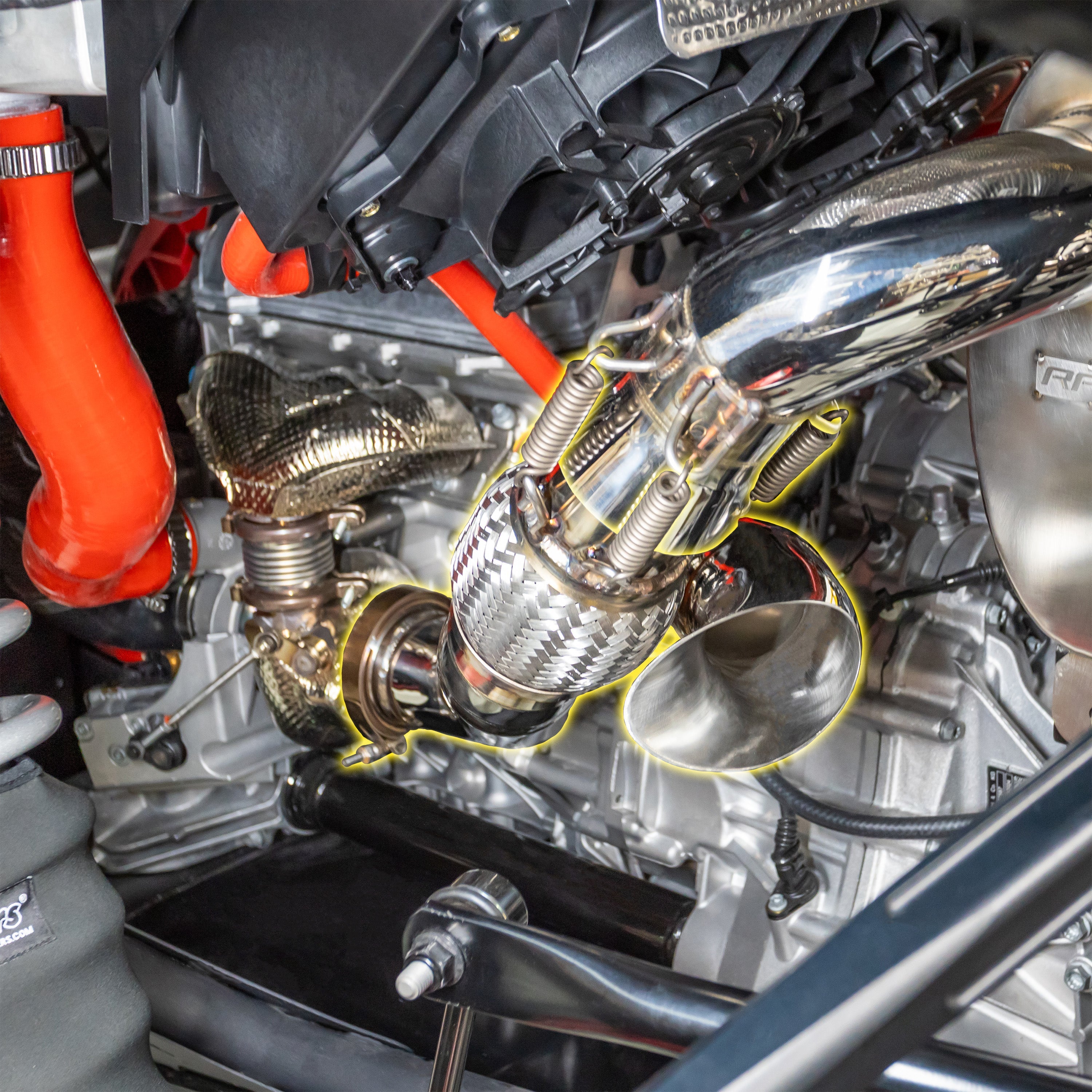Photo of RPM Maverick R Side Exit E-Valve Down Pipe - 2 Seat & MAX by RPM SXS - Premium for UTVs / Side by Sides