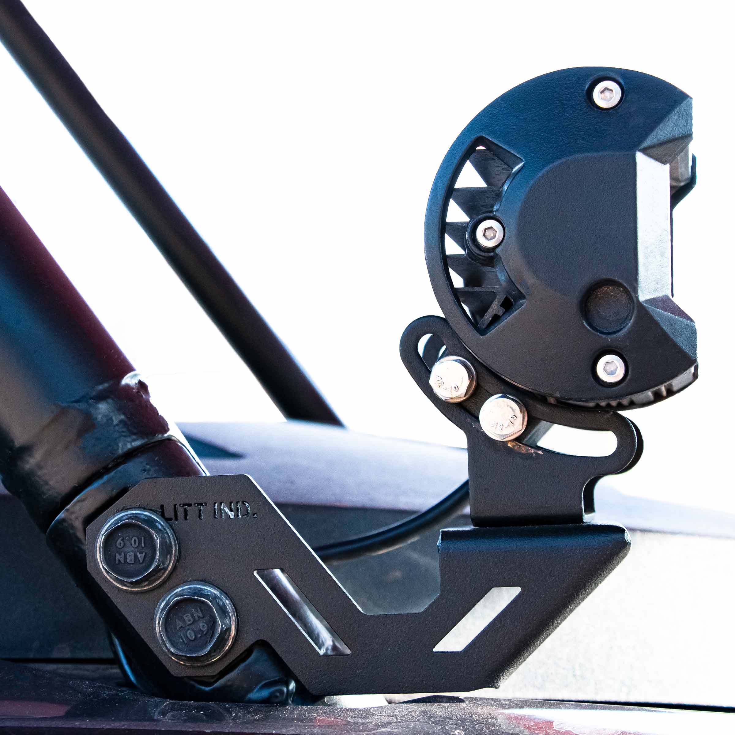 Photo of Gusseted Light Pod Mounts Brackets for Polaris RZR A Pillar by Litt Industries - Premium RZR XP / Turbo for UTVs / Side by Sides