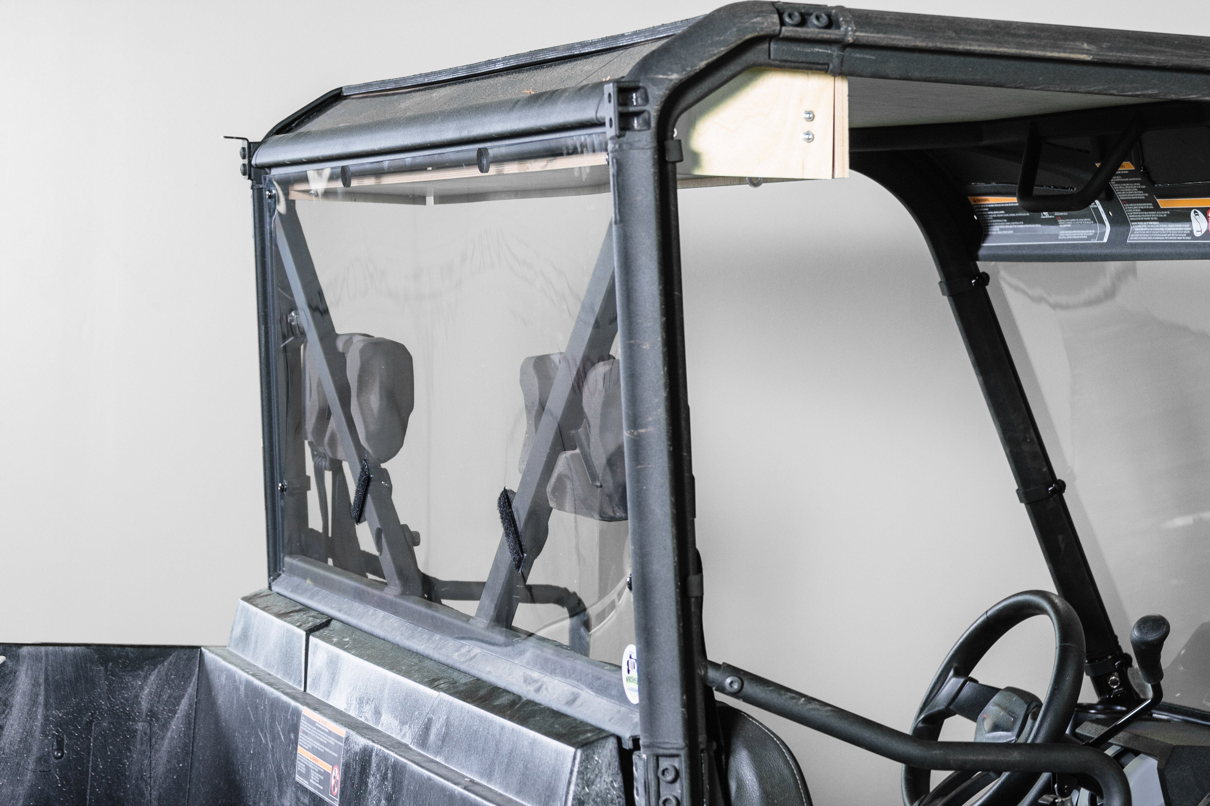Photo of 2018-2024 ARCTIC CAT PROWLER PRO WITH PRO FIT FRAME (COMPATIBLE WITH TRACKER 800SX) REAR UTV WINDSHIELD (TK00113 & TK00153) by TerraRider UTV Windshields & Accessories - Premium for UTVs / Side by Sides
