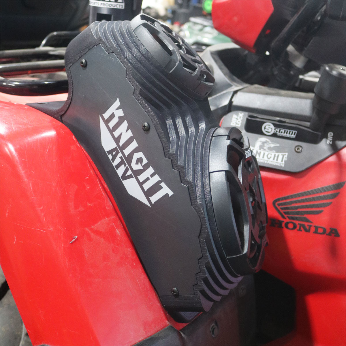 Photo of 2014+ Honda Foreman and Rubicon Double Fender Speaker Housings Only by Knight ATV - Premium Power Sports for UTVs / Side by Sides