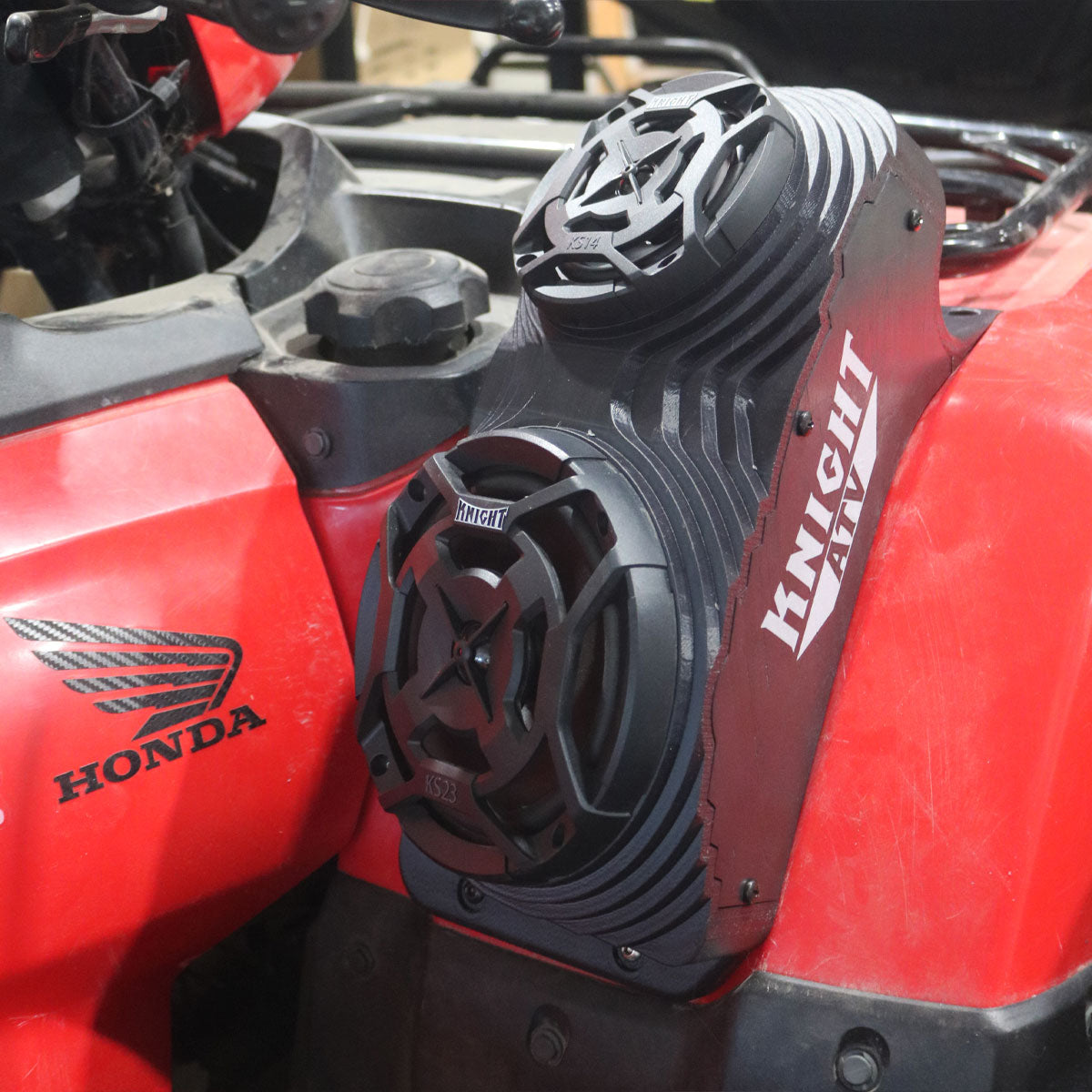 Photo of Honda Foreman and Rubicon (14–25) Bluetooth LED Double ATV Surround Sound System by Knight ATV - Premium Power Sports for UTVs / Side by Sides