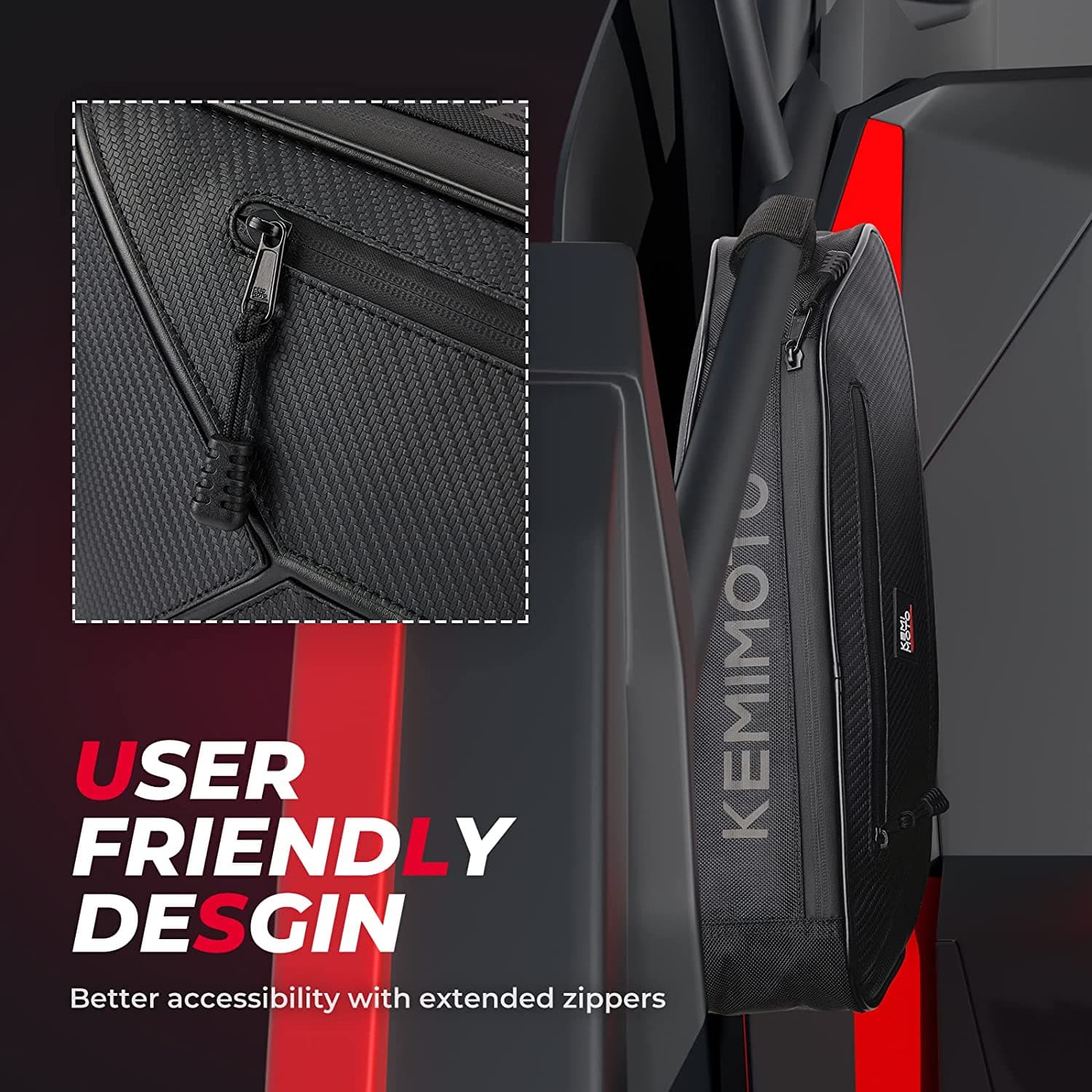 Photo of Side Storage Bags for Polaris Slingshot S/R/SL/SLR/GT (Pair) by Kemimoto - Premium for UTVs / Side by Sides