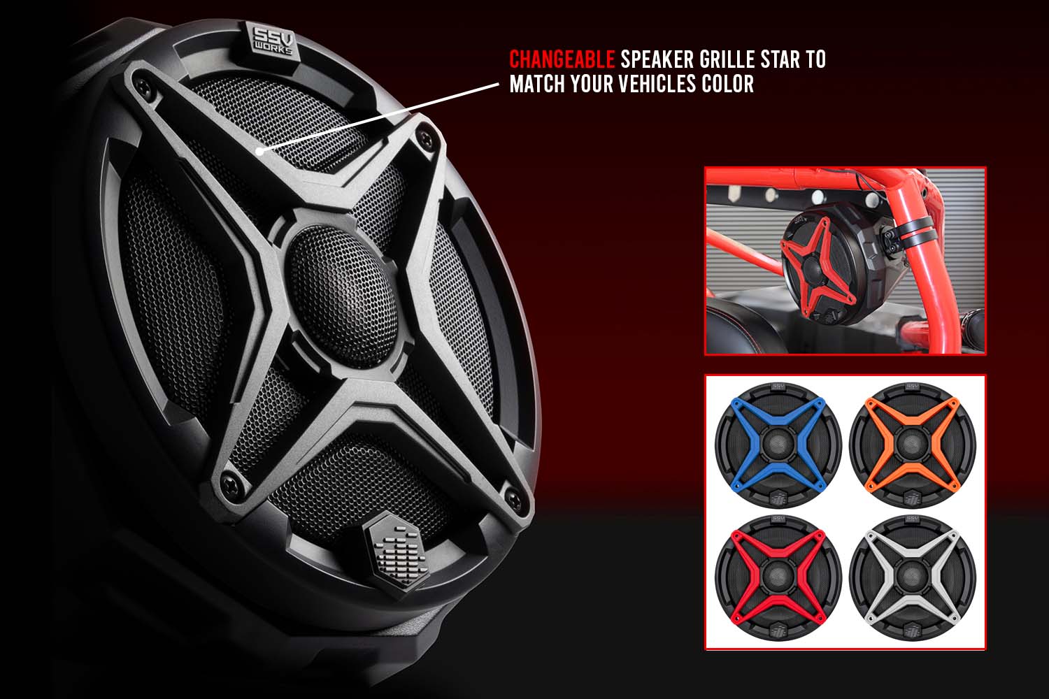 Photo of SSV Works - 2014-2023 Polaris RZR Front Kick 6.5" Speaker Pods by SSV Works - Premium for UTVs / Side by Sides