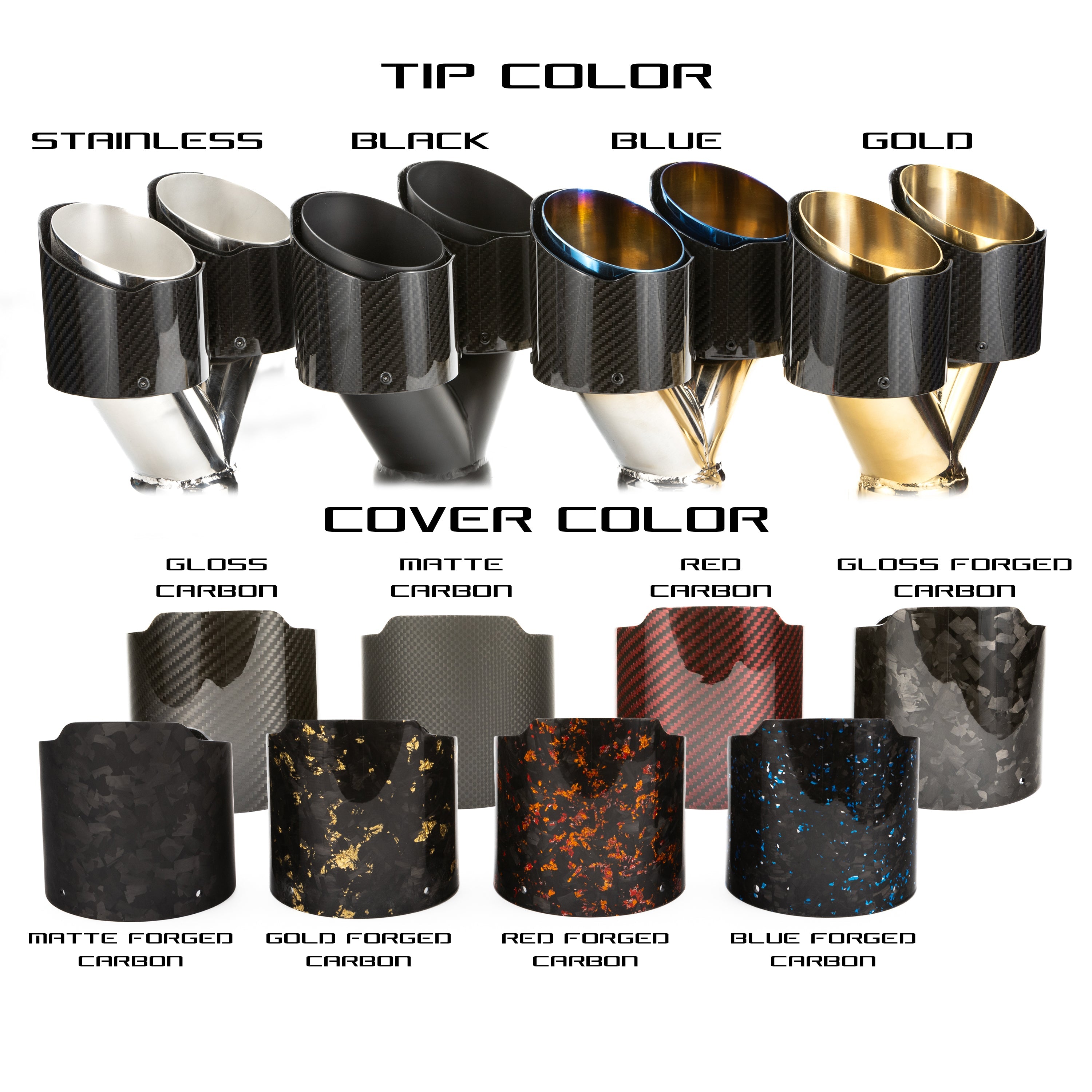 Photo of RPM Speed UTV Carbon / Colored Dual Exhaust Tips by RPM SXS - Premium for UTVs / Side by Sides