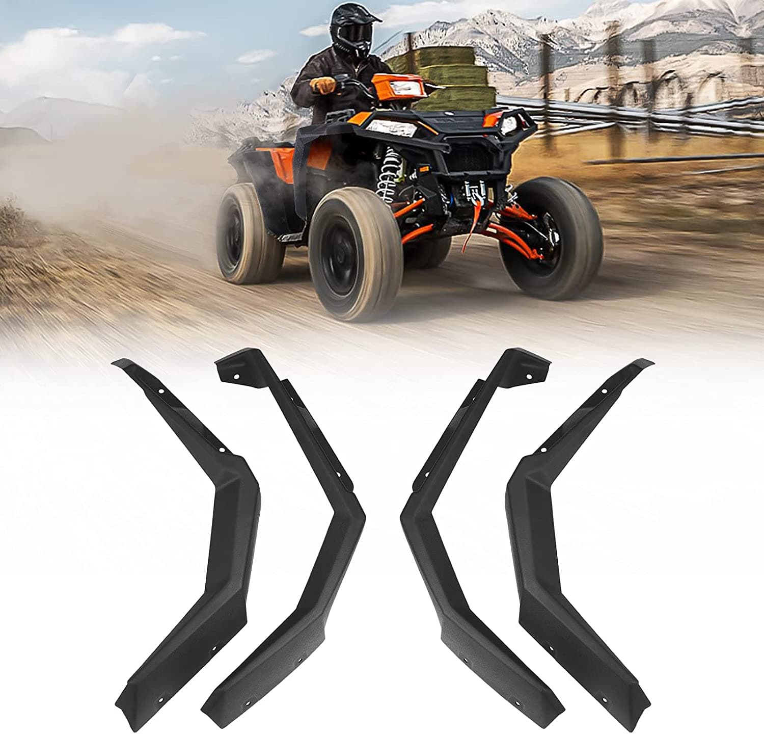 Photo of ATV Fender Flares For Sportsman 850 XP 1000 2017-2023 by Kemimoto - Premium for UTVs / Side by Sides