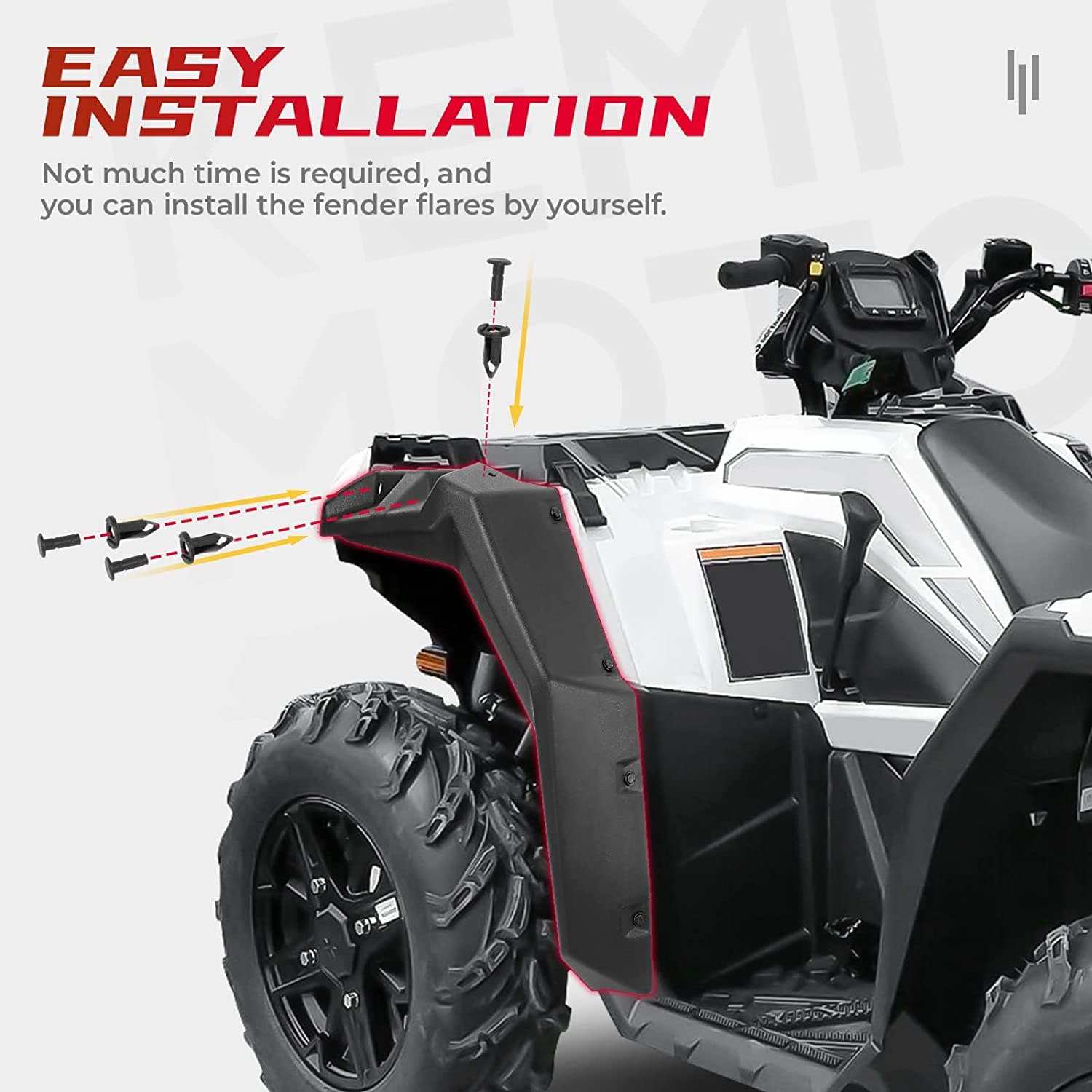 Photo of ATV Fender Flares For Sportsman 850 XP 1000 2017-2023 by Kemimoto - Premium for UTVs / Side by Sides