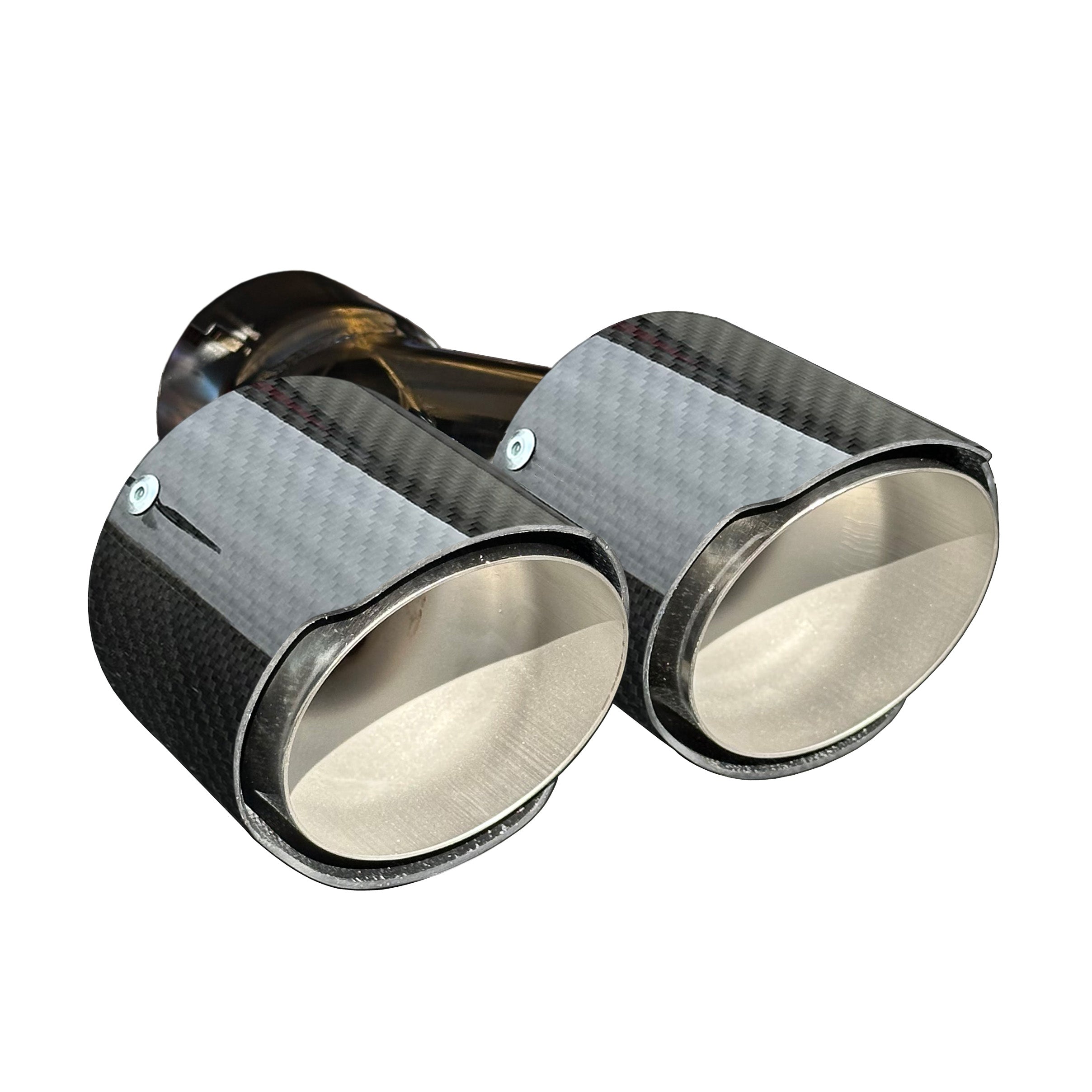 Photo of RPM SXS RPM Maverick R Carbon / Colored Dual Exhaust Tips by RPM SXS - Premium for UTVs / Side by Sides