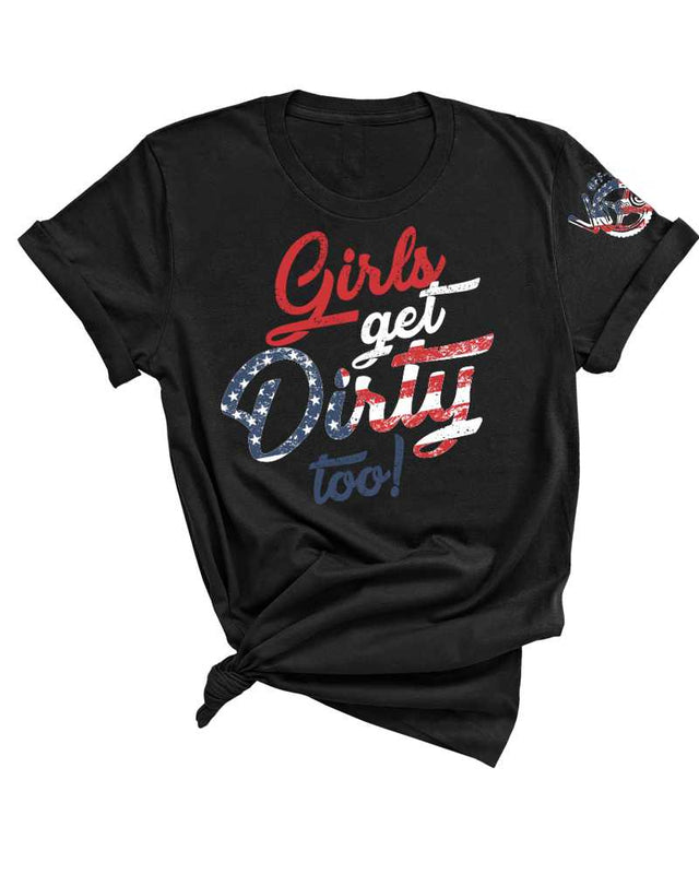 Photo of Stars & Stripes Unisex Tee by OFF-ROAD VIXENS CLOTHING CO. - Premium Ladies Tees for UTVs / Side by Sides