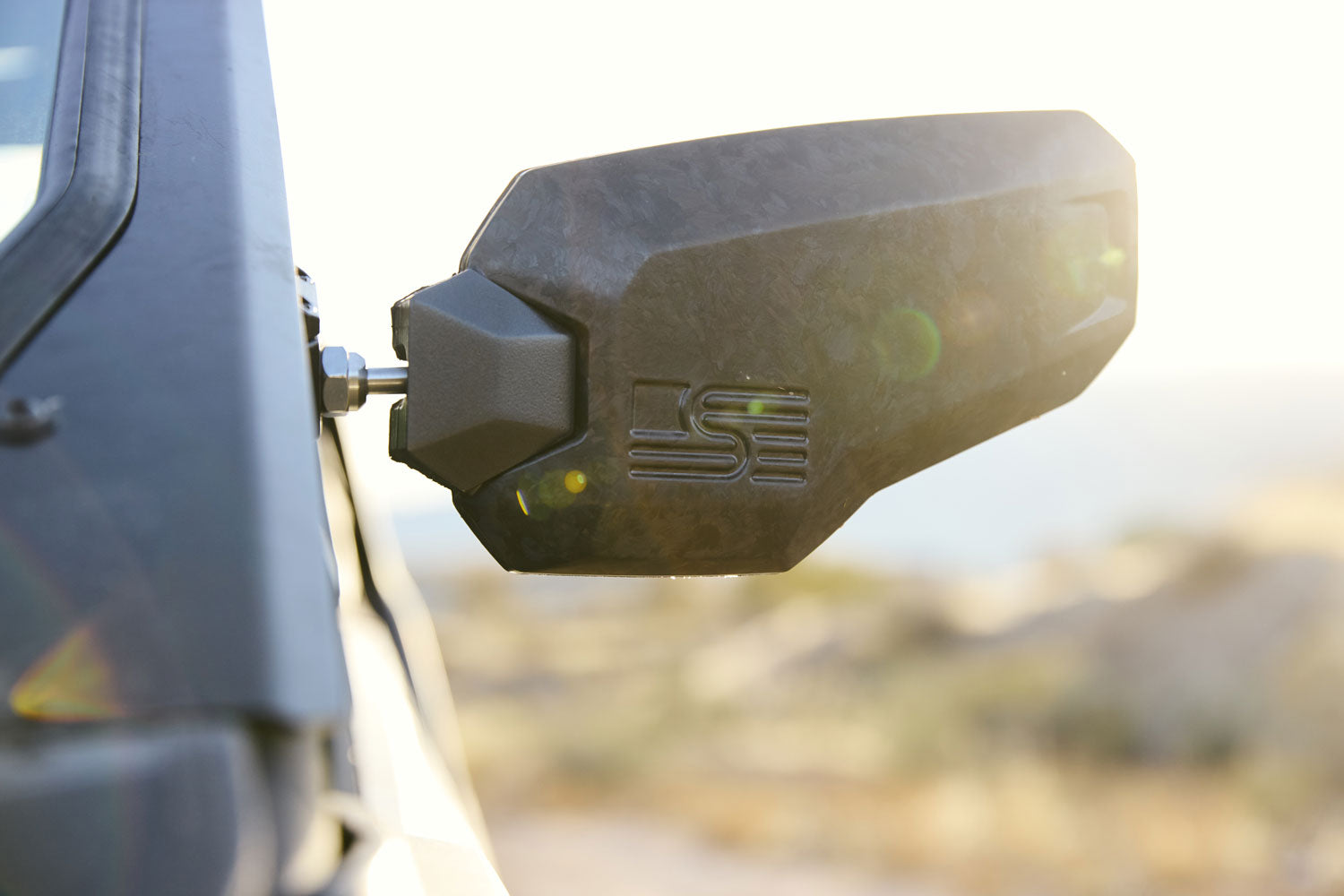 Photo of Carbon Fiber UTV Mirrors – Universal Clamp-On Set by Super Comp - Premium for UTVs / Side by Sides