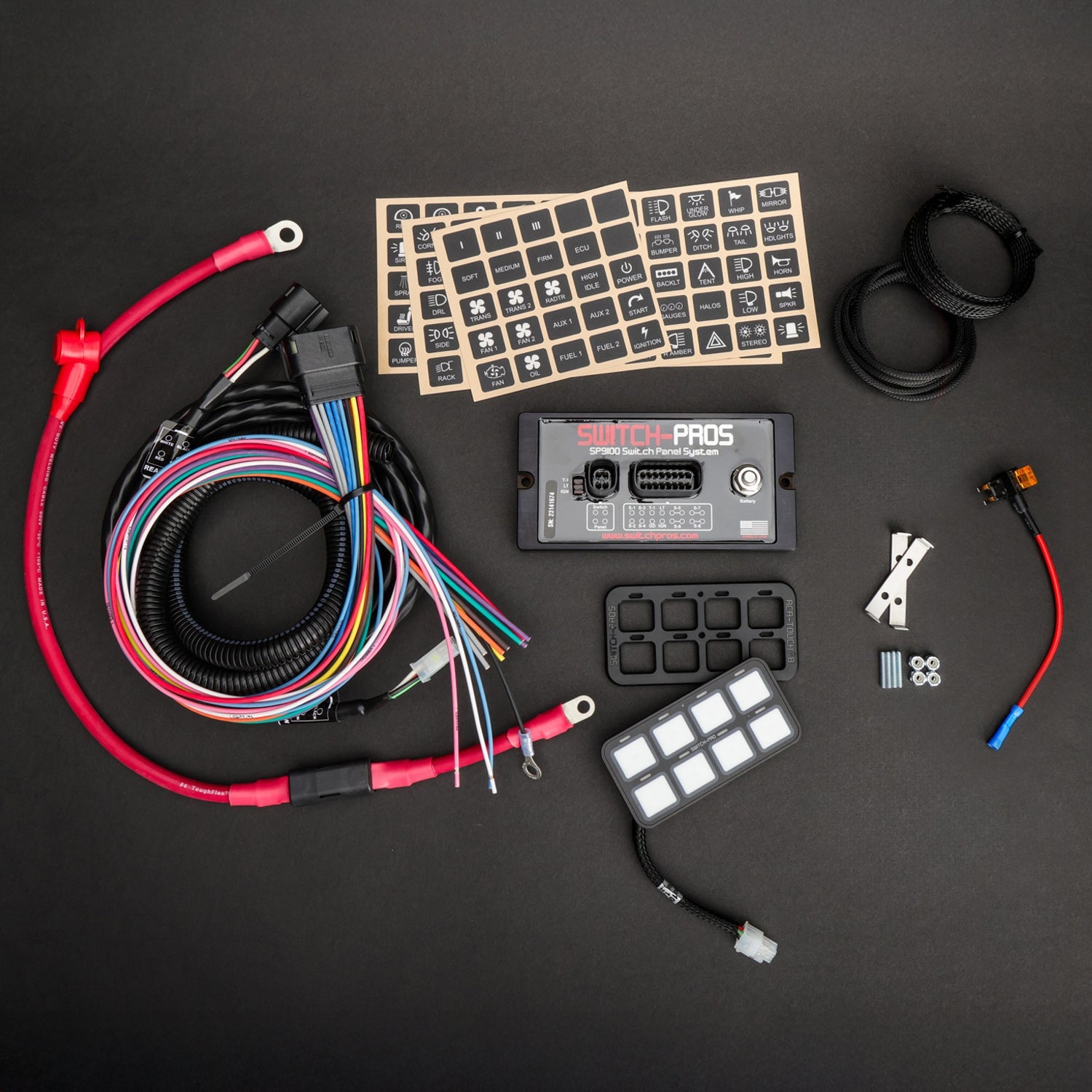 Photo of Switch-Pros - 8 Switch Panel Power System SP9100 by Rugged Radios - Premium for UTVs / Side by Sides