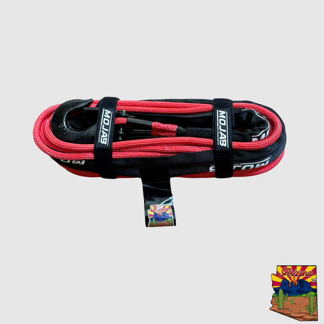 Photo of 3/8'' x 85' Double Braided Winch Rope with Removeable forged winch hook by MOJAB OFFROAD - Premium Winches & Winch Mounts for UTVs / Side by Sides