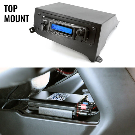 Photo of Can-Am Maverick R Complete Communication Kit with Rocker Switch Bluetooth Intercom and 2-Way Radio by Rugged Radios - Premium for UTVs / Side by Sides