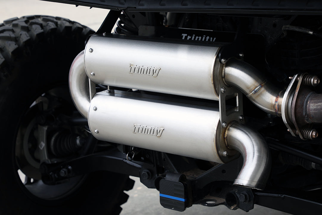 Photo of POLARIS XPEDITION DUAL MUFFLER EXHAUST - QUIET SLIP ON by Trinity Racing - Premium Slip On for UTVs / Side by Sides