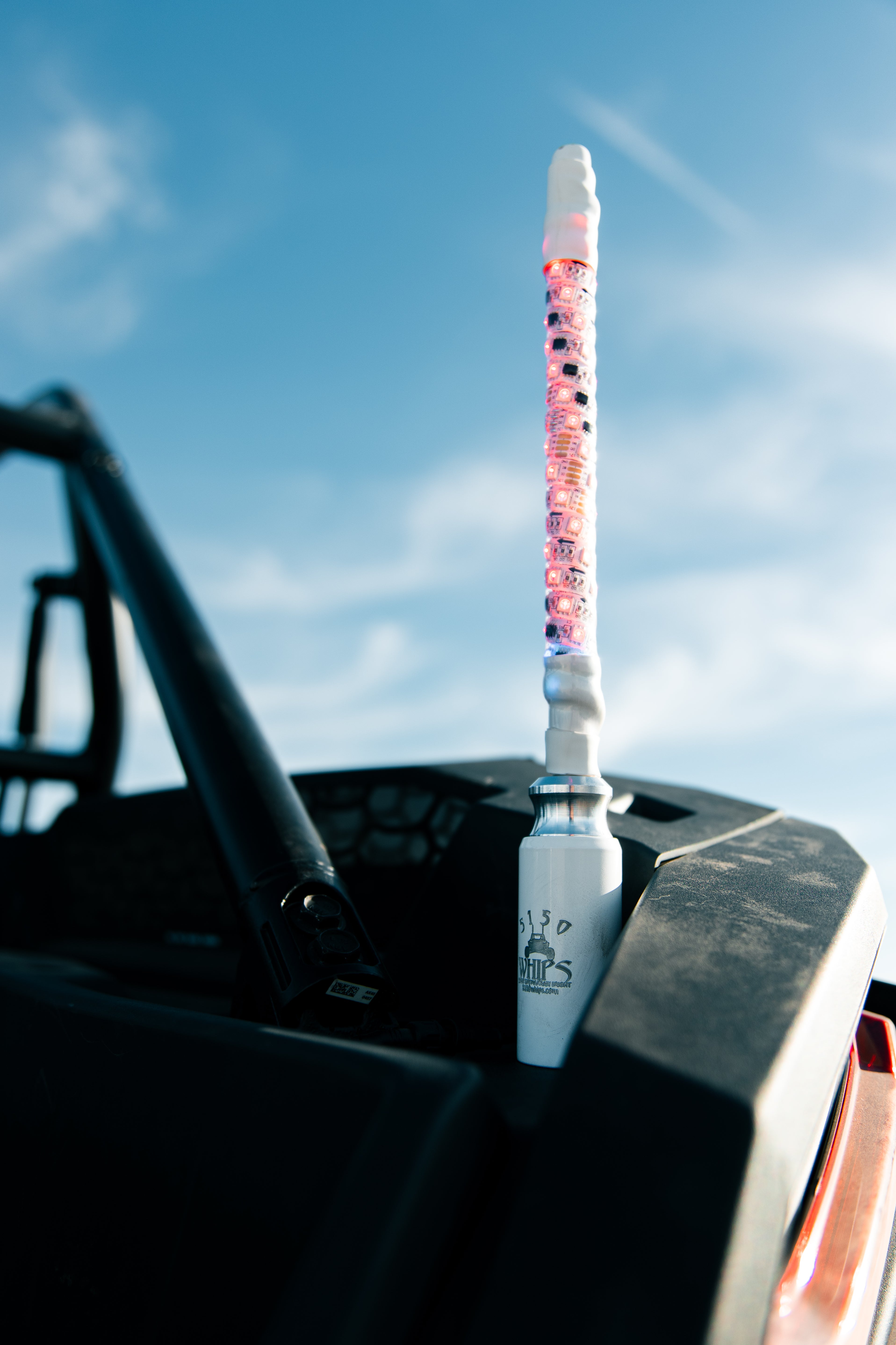 Photo of 2x 187 CHALK LINE LED Whips (1 Pair) by 5150 Whips - Premium LED Light Whips & Rock Lights for UTVs / Side by Sides