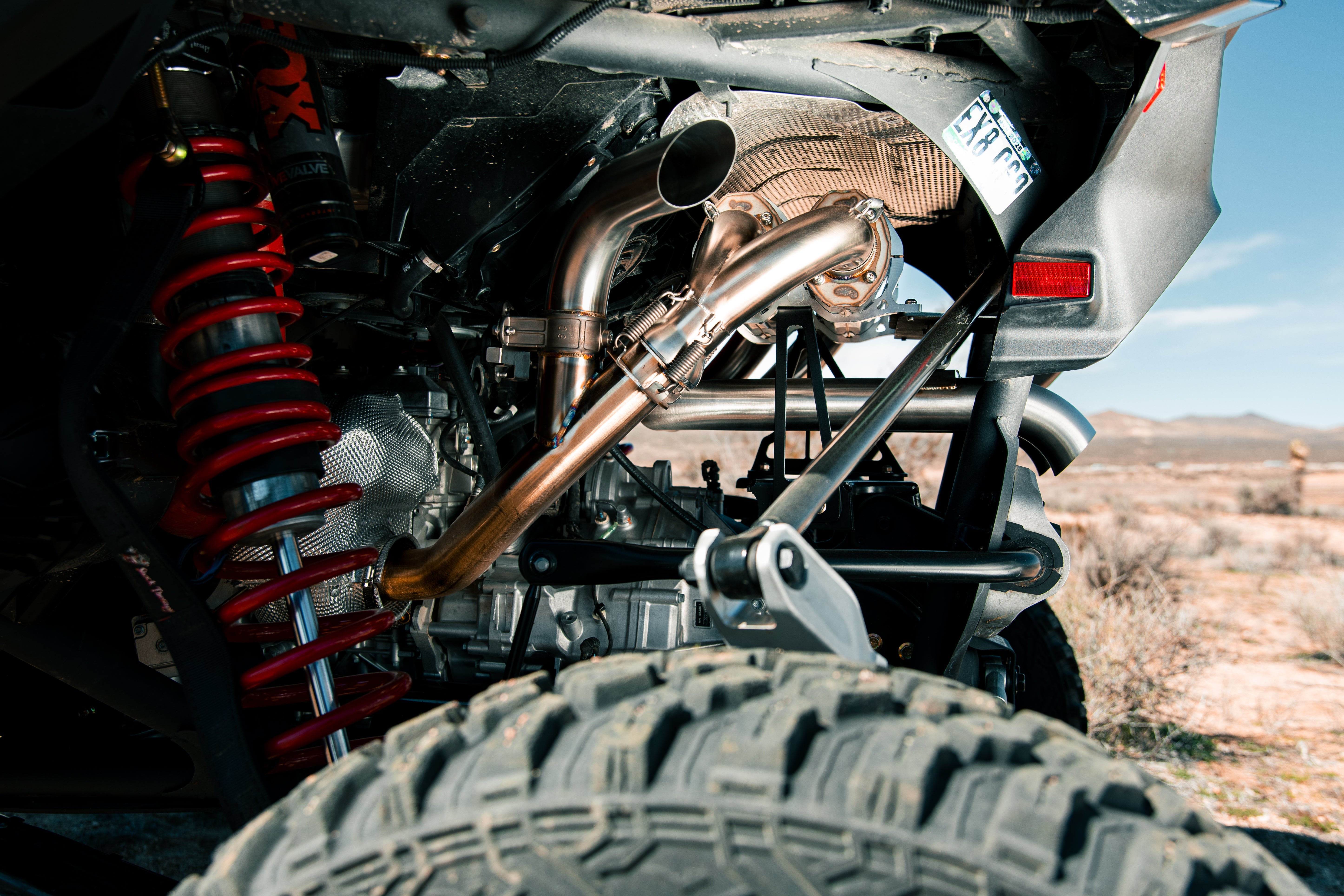 Photo of Can-Am Maverick R Sidepiece Valved Head Pipe by Trinity Racing - Premium Slip On for UTVs / Side by Sides