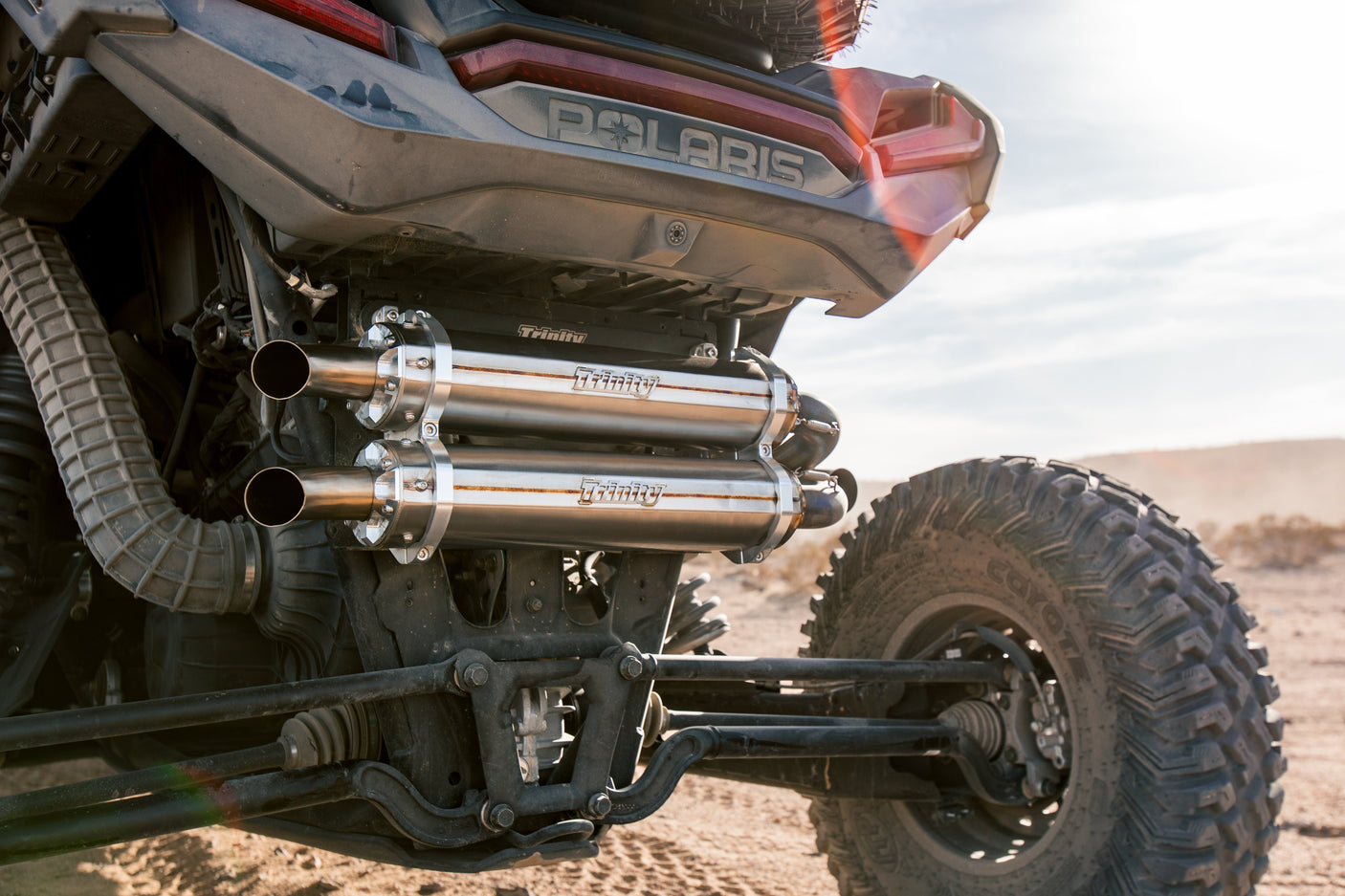 Photo of Trinity Racing Stainless Steel RZR XP 1000 SLIP ON (2015-2023) by Trinity Racing - Premium Slip On for UTVs / Side by Sides