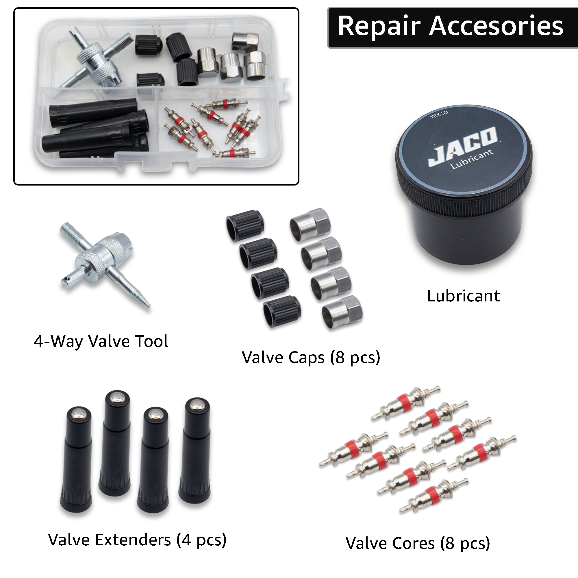 Photo of TRX-50 Heavy Duty Tire Repair Kit (50 pcs) by JACO - Premium Tire Repair Kit for UTVs / Side by Sides