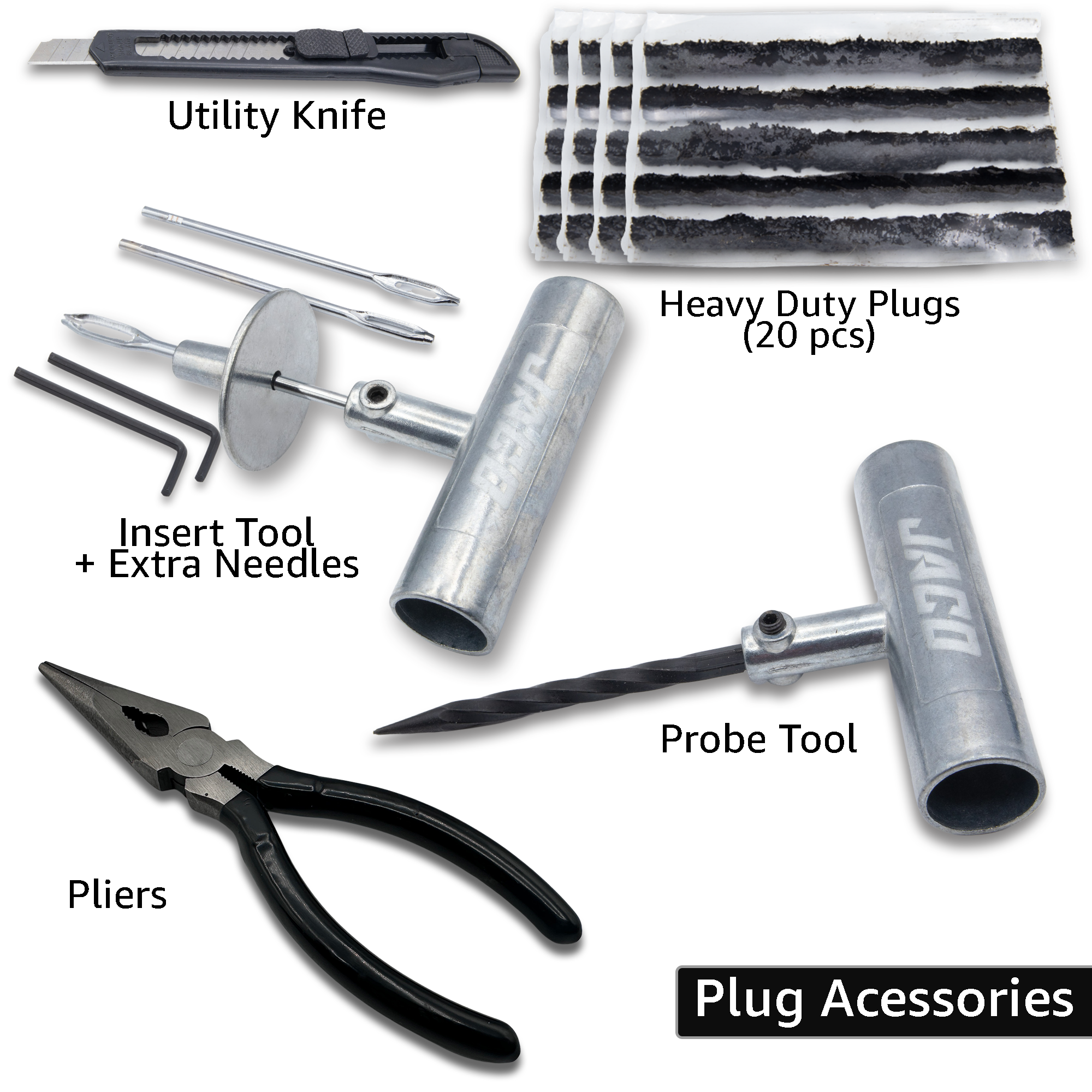 Photo of TRX-50 Heavy Duty Tire Repair Kit (50 pcs) by JACO - Premium Tire Repair Kit for UTVs / Side by Sides