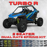 Polaris RZR Turbo R 2 Seater Dual Rate Spring Kit - 80% Better Ride + 2-3" Lift