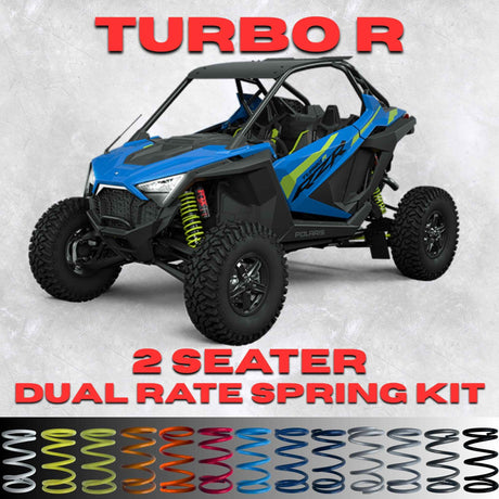 Polaris RZR Turbo R 2 Seater Dual Rate Spring Kit - 80% Better Ride + 2-3" Lift