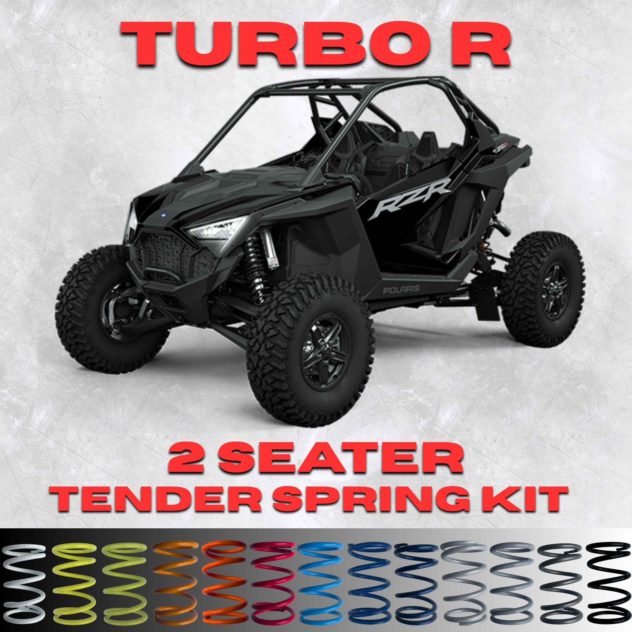 AllThingz UTV Polaris RZR Turbo R 2 Seater Tender Spring Kit - 2-3" Lift + 80% Better Ride (All Models)