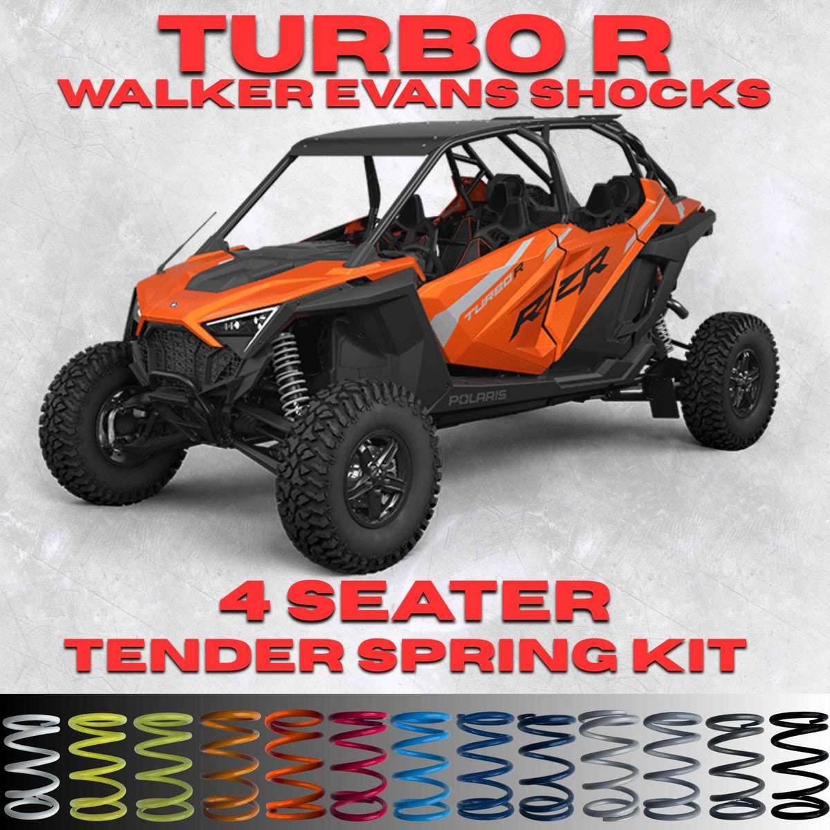 AllThingz UTV Polaris RZR Turbo R 4 Seater Tender Spring Kit - 2-3" Lift