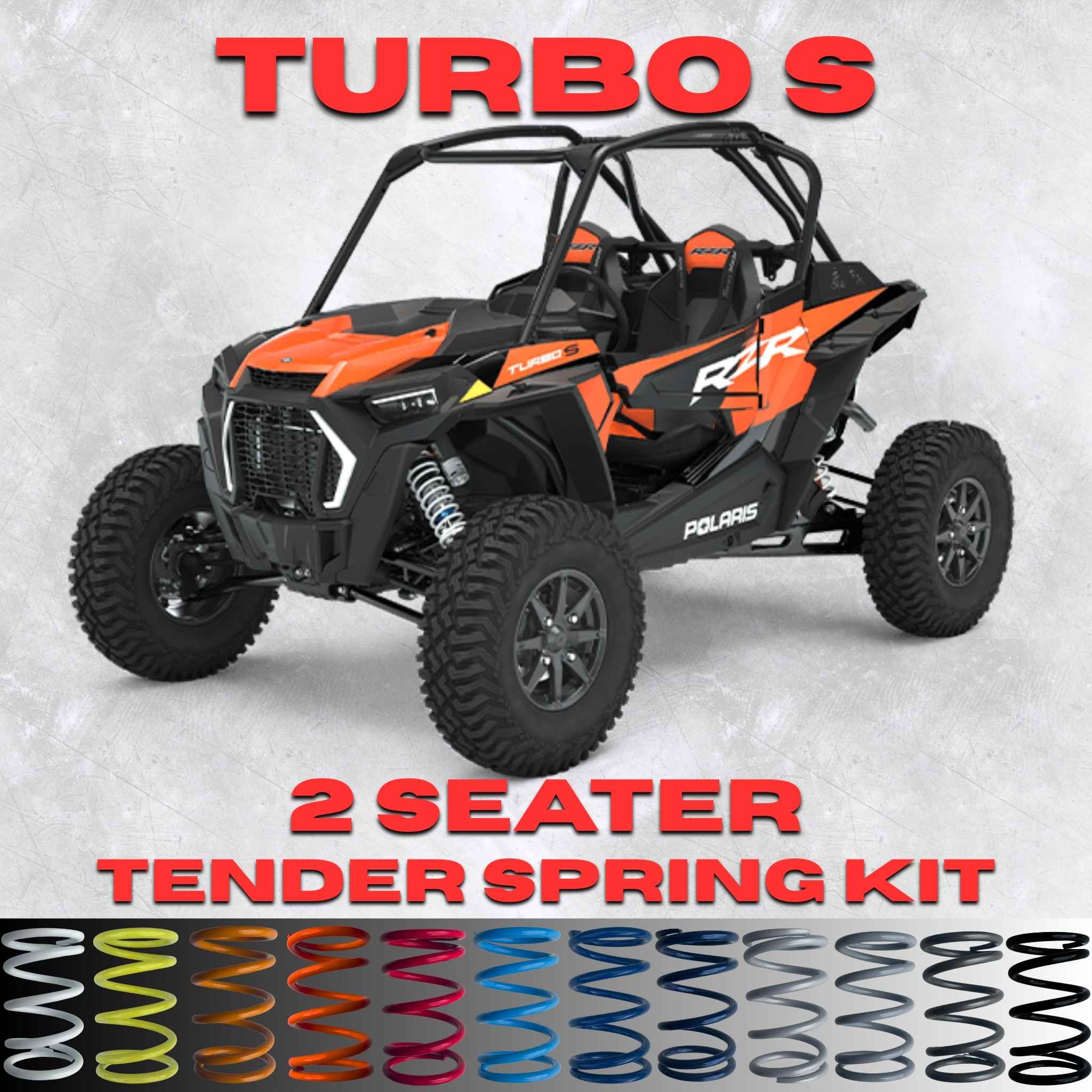 Polaris RZR Turbo S 2 Seater Tender Spring Kit - 80% Better Ride + +2-3 Inches (2023)