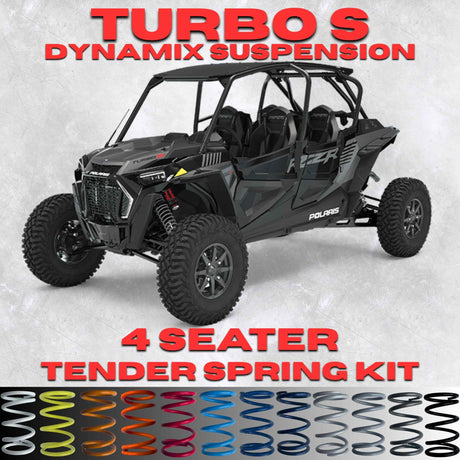 AllThingz UTV Polaris RZR Turbo S Dynamix 4 Seater Tender Spring Kit - 2-3" Lift + 80% Better Ride