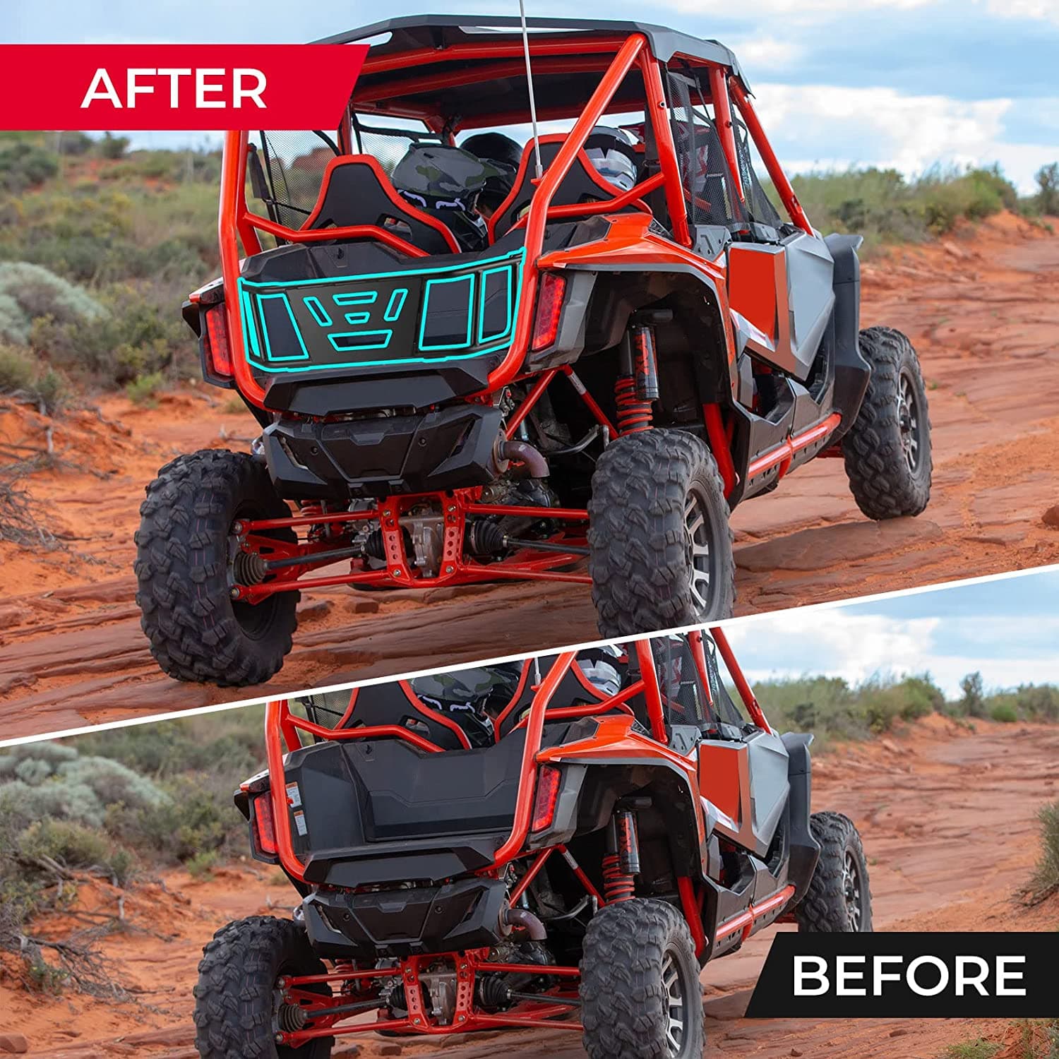 Photo of UTV Bed Enclosure Cargo Tailgate Extender for Talon 1000X 1000R 1000X-4 2019-2024 by Kemimoto - Premium for UTVs / Side by Sides