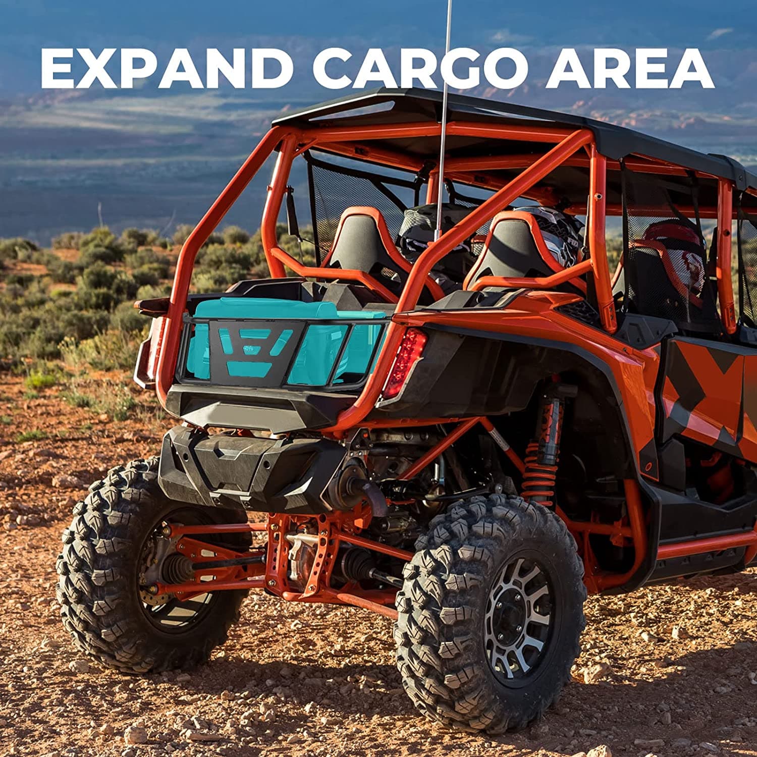 Photo of UTV Bed Enclosure Cargo Tailgate Extender for Talon 1000X 1000R 1000X-4 2019-2024 by Kemimoto - Premium for UTVs / Side by Sides