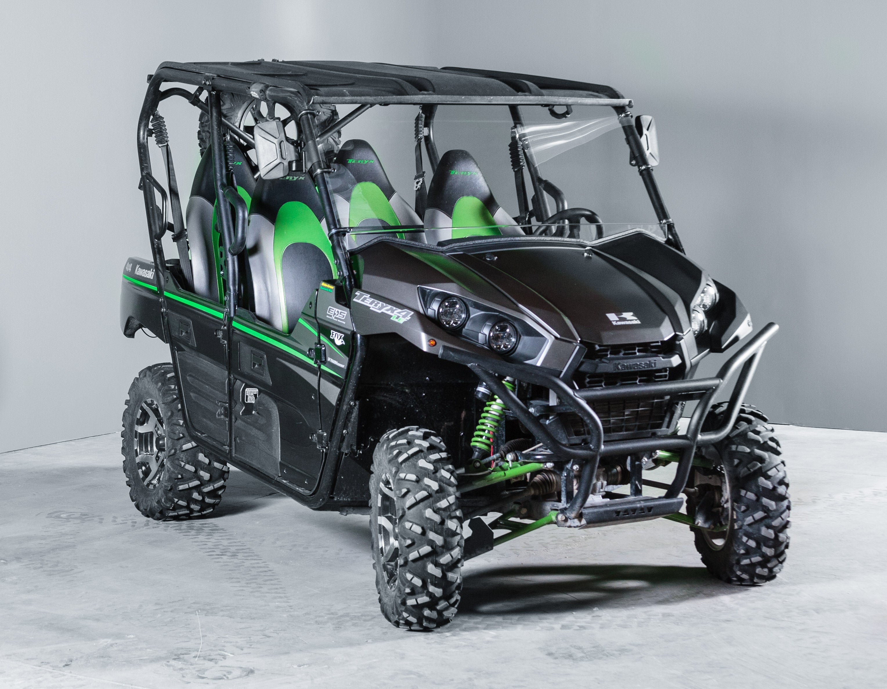 Photo of TK00122 2016-2017 KAWASAKI TERYX, 2 AND 4 SEATER FULL UTV WINDSHIELD - STANDARD 3/16" by TerraRider UTV Windshields & Accessories - Premium for UTVs / Side by Sides
