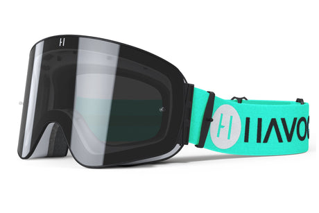Havoc Infinity Goggle - Blue/Black Strap, Smoke Lens, White Frame