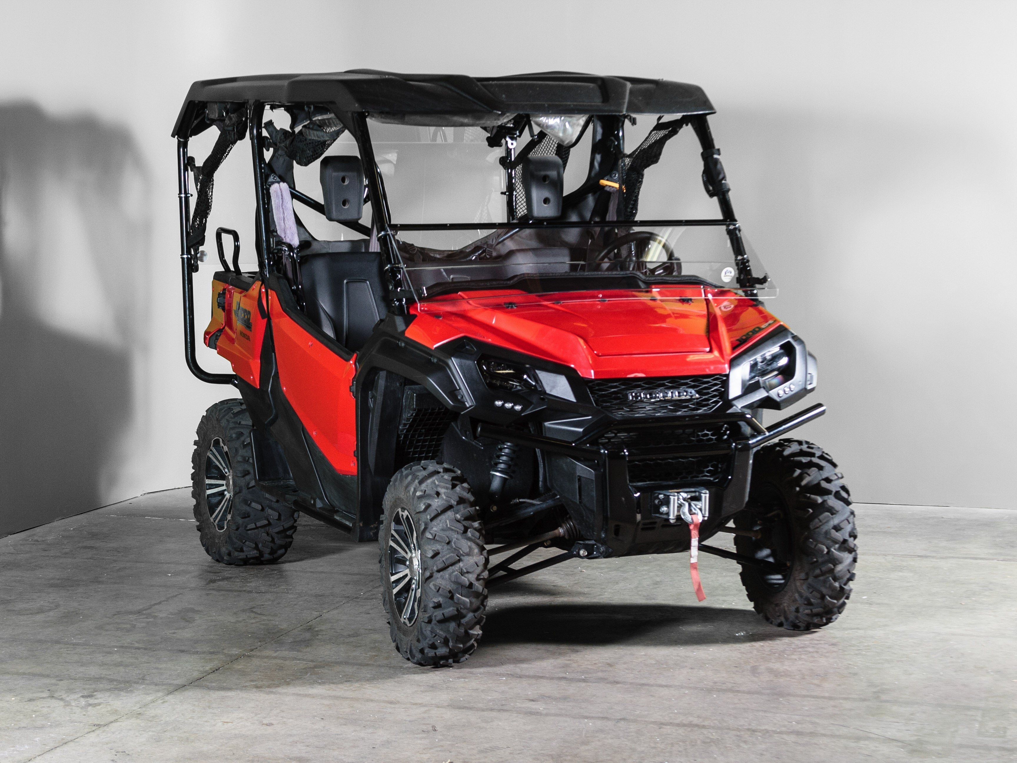 Photo of TK00382 HONDA PIONEER 1000 TILTING UTV WINDSHIELD - SCRATCH RESISTANT 1/4” - FOR FACTORY HARD TOP by TerraRider UTV Windshields & Accessories - Premium for UTVs / Side by Sides
