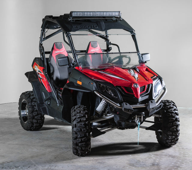 Photo of CFMOTO ZFORCE (EXCLUDES ZFORCE 950 & 2023 800 MODELS) TILTING UTV WINDSHIELD - FOR SOFT OR NO TOP (TK00328, TK00329 & TK00563) by TerraRider UTV Windshields & Accessories - Premium for UTVs / Side by Sides