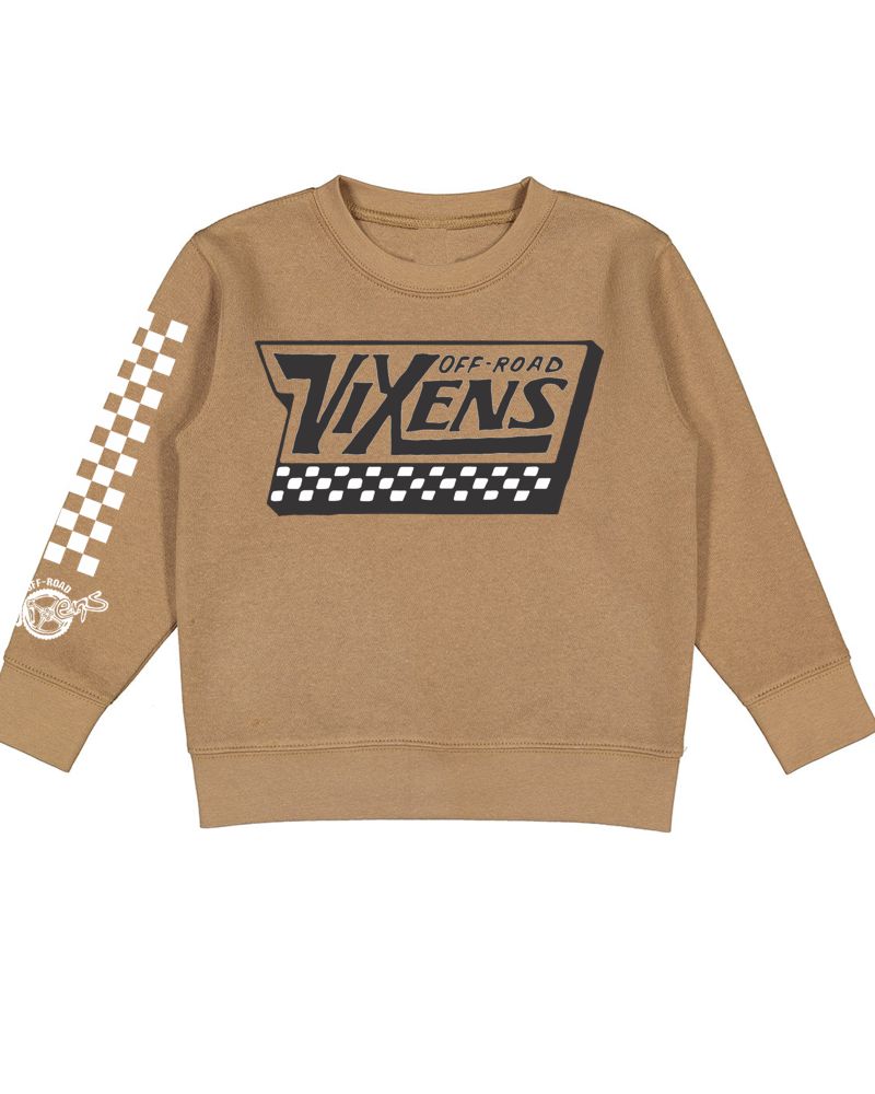 Photo of Toddler Off the Wall Crewneck by OFF-ROAD VIXENS CLOTHING CO. - Premium Youth for UTVs / Side by Sides