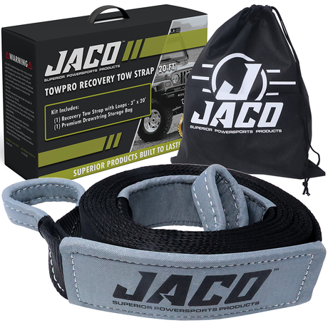 Photo of TowPro™ Recovery Tow Strap | Off Road 4x4 Towing Rope (31,542 lbs) by JACO - Premium Recovery Gear for UTVs / Side by Sides