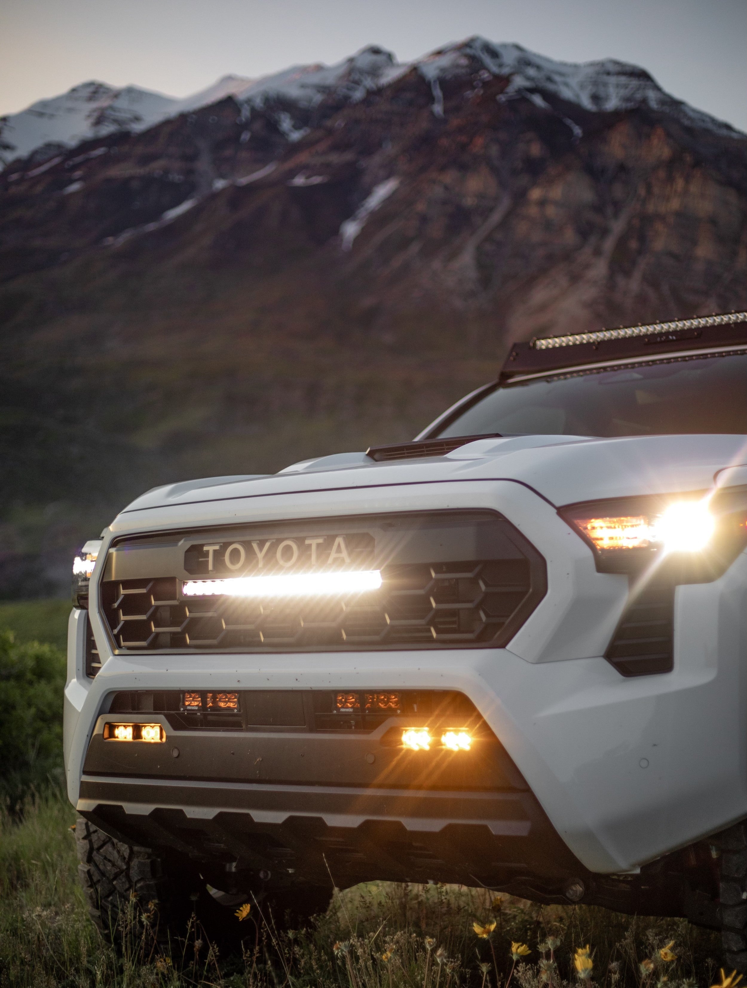 Photo of 4th gen Toyota Tacoma TRD Pro Grill - 20" LED Light Bar Kit by Heretic Studio Dealer Portal - Premium Light Bar for UTVs / Side by Sides