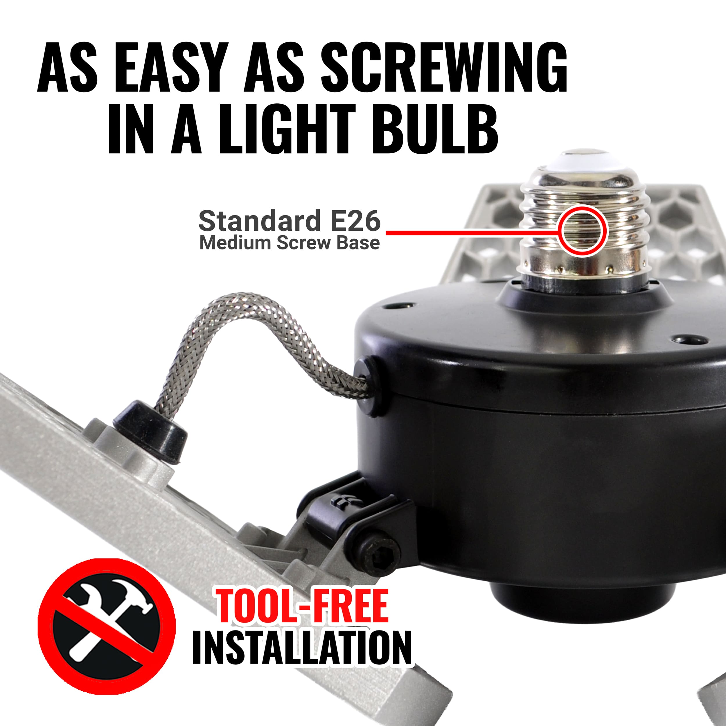 Photo of TRiLIGHT - Motion Activated Garage Ceiling Light by STKR Concepts - Premium Ceiling Light for UTVs / Side by Sides