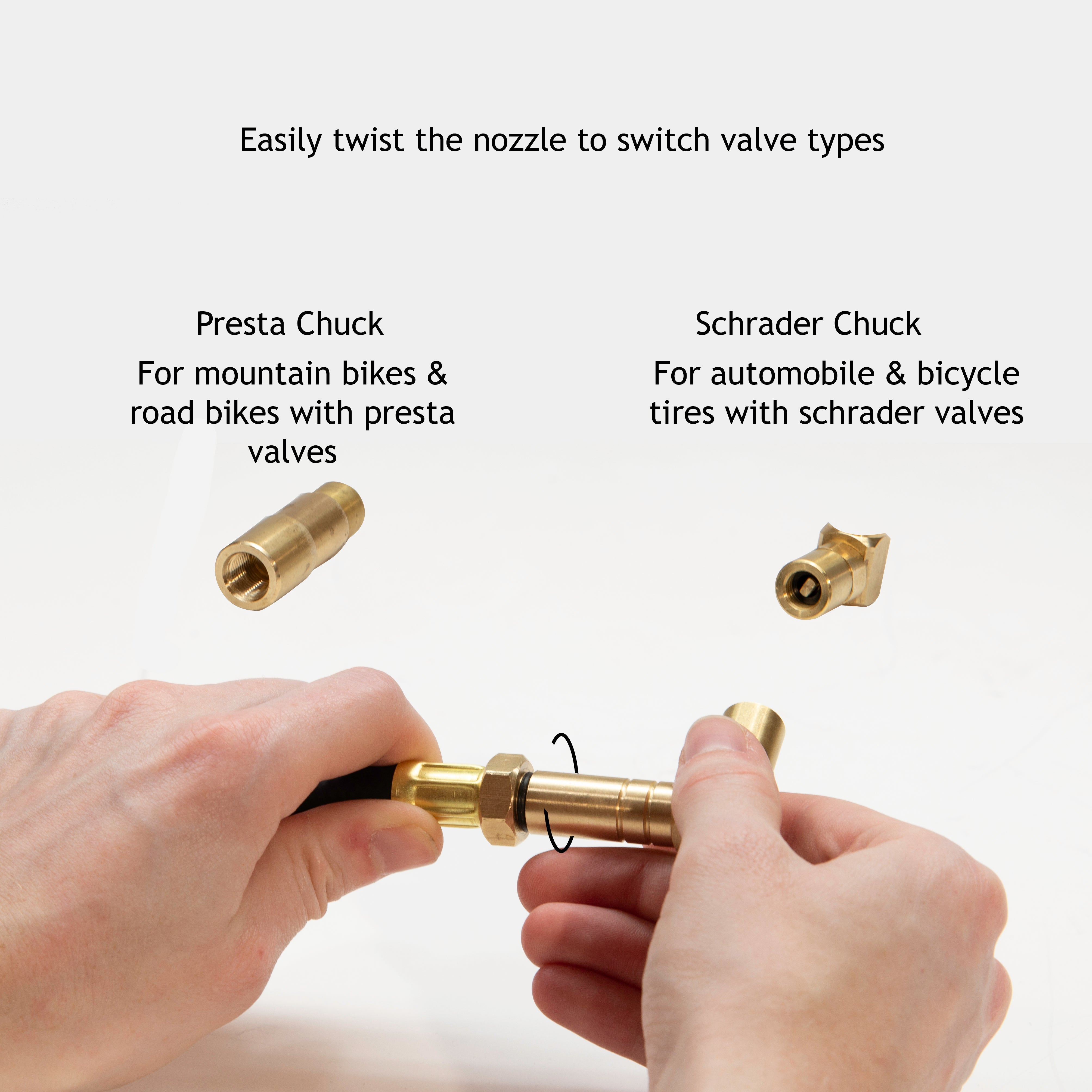 Photo of BikePro™ Presta Tire Pressure Gauge - 160 PSI | Presta & Schrader (Hybrid/Road Bikes) by JACO - Premium Presta Tire Gauge for UTVs / Side by Sides