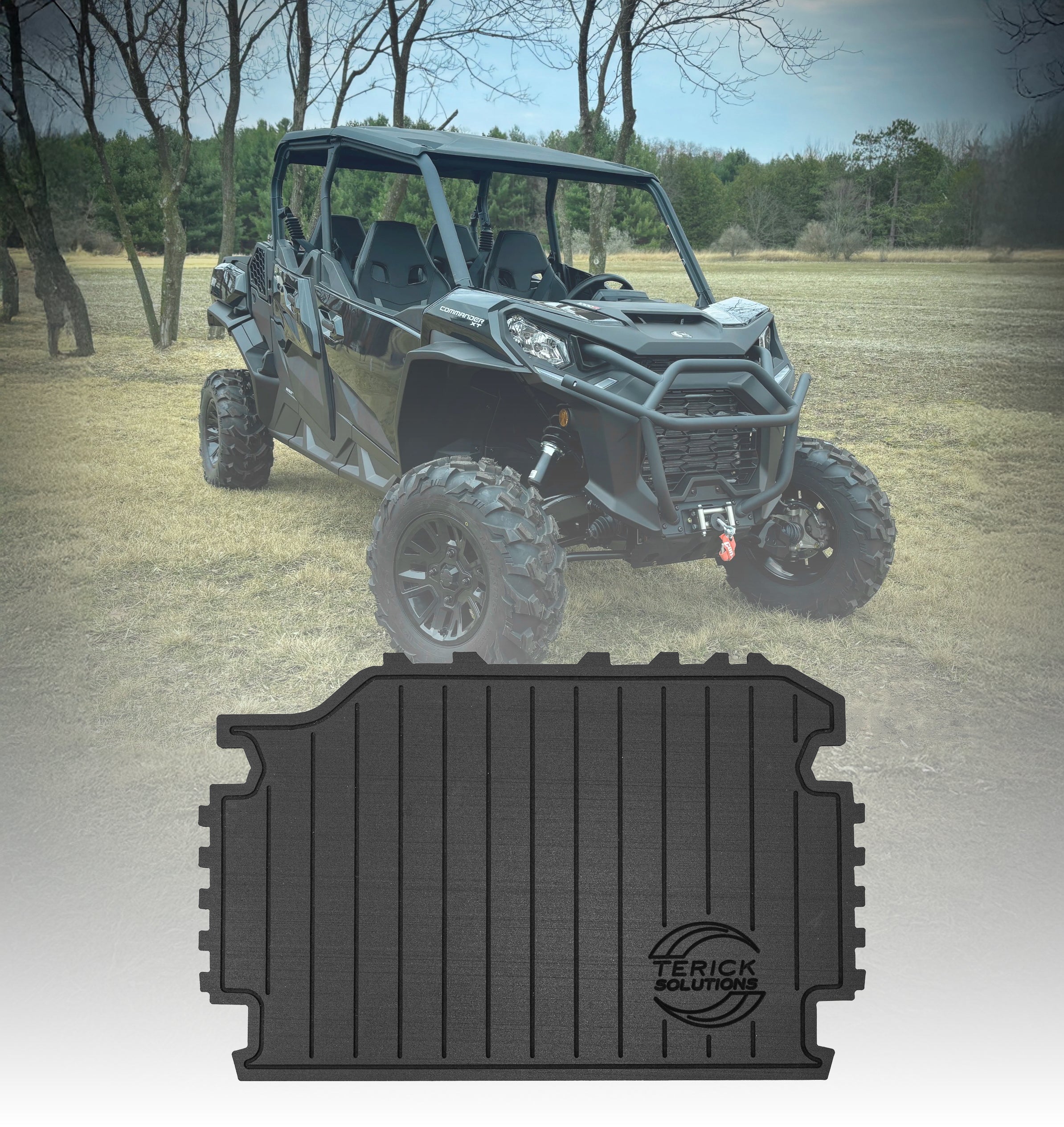 Photo of Can-Am Commander / Maverick Gen 2 Rubber Floor Mats by Terick Solutions - Premium UTV Rubber floor mats for UTVs / Side by Sides