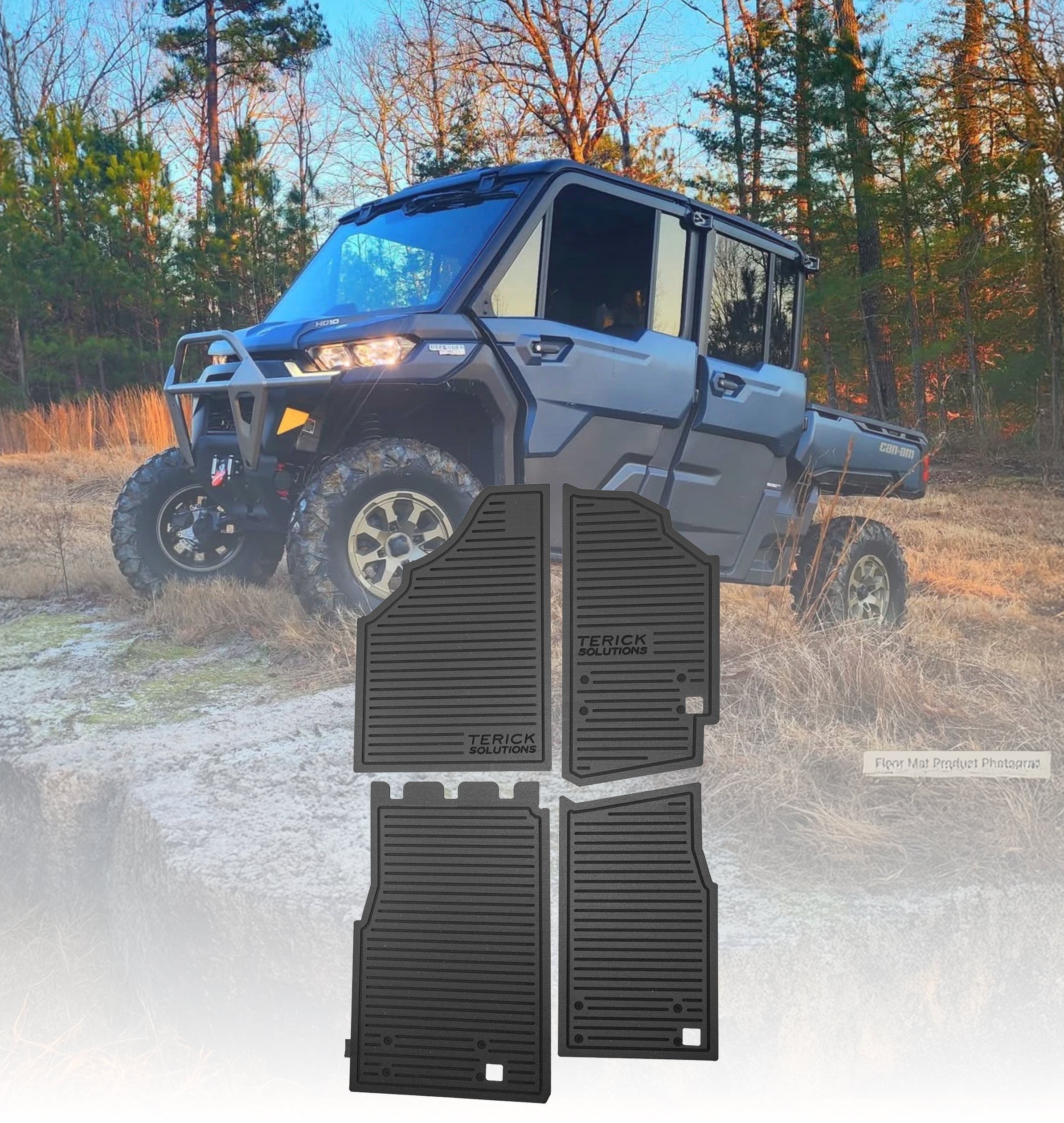 Photo of Can-Am Defender *New HD11* Rubber Floor Mats by Terick Solutions - Premium UTV Rubber floor mats for UTVs / Side by Sides