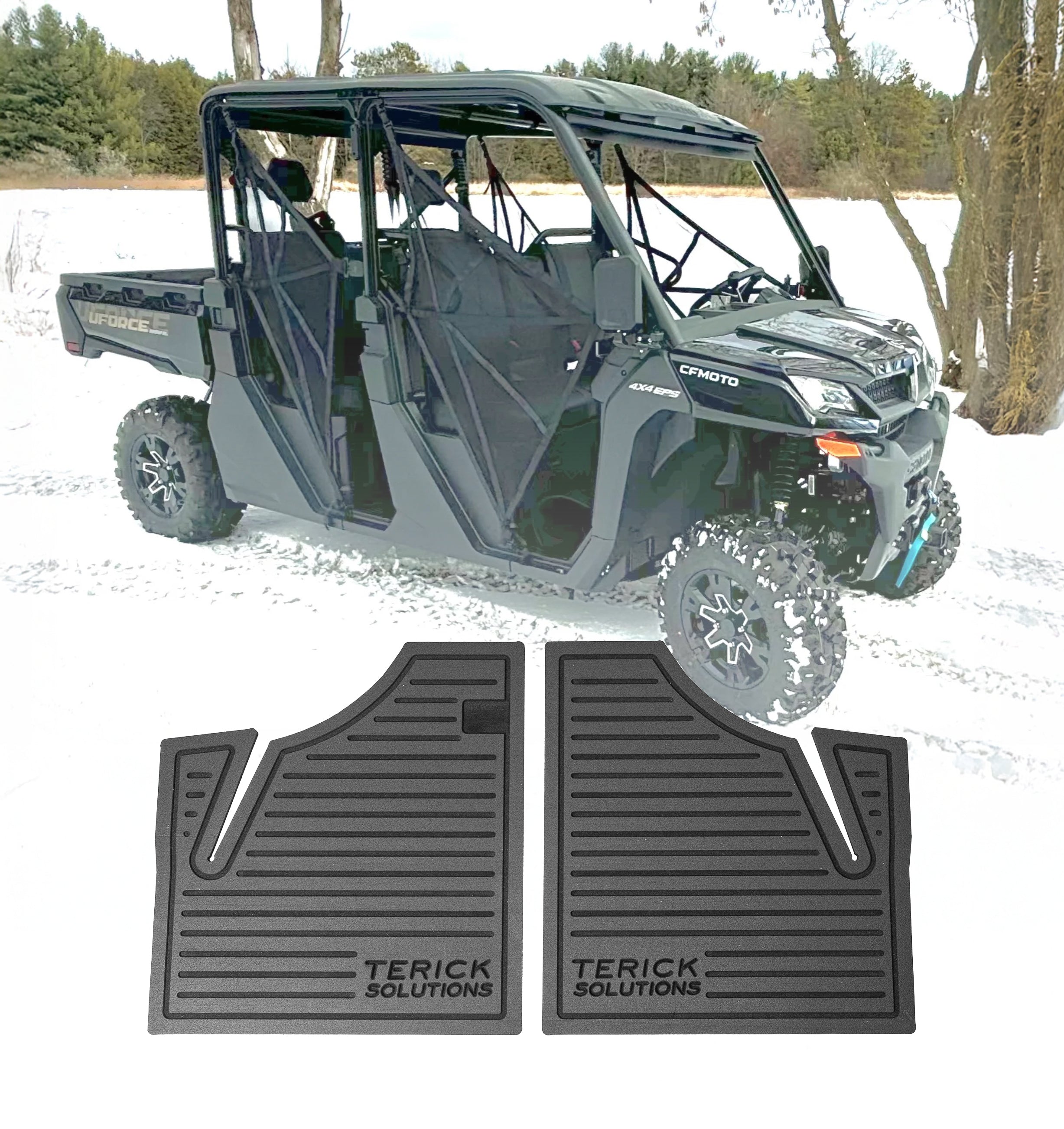Photo of CFMOTO UFORCE 1000 & XL Rubber Floor Mats by Terick Solutions - Premium UTV Rubber floor mats for UTVs / Side by Sides
