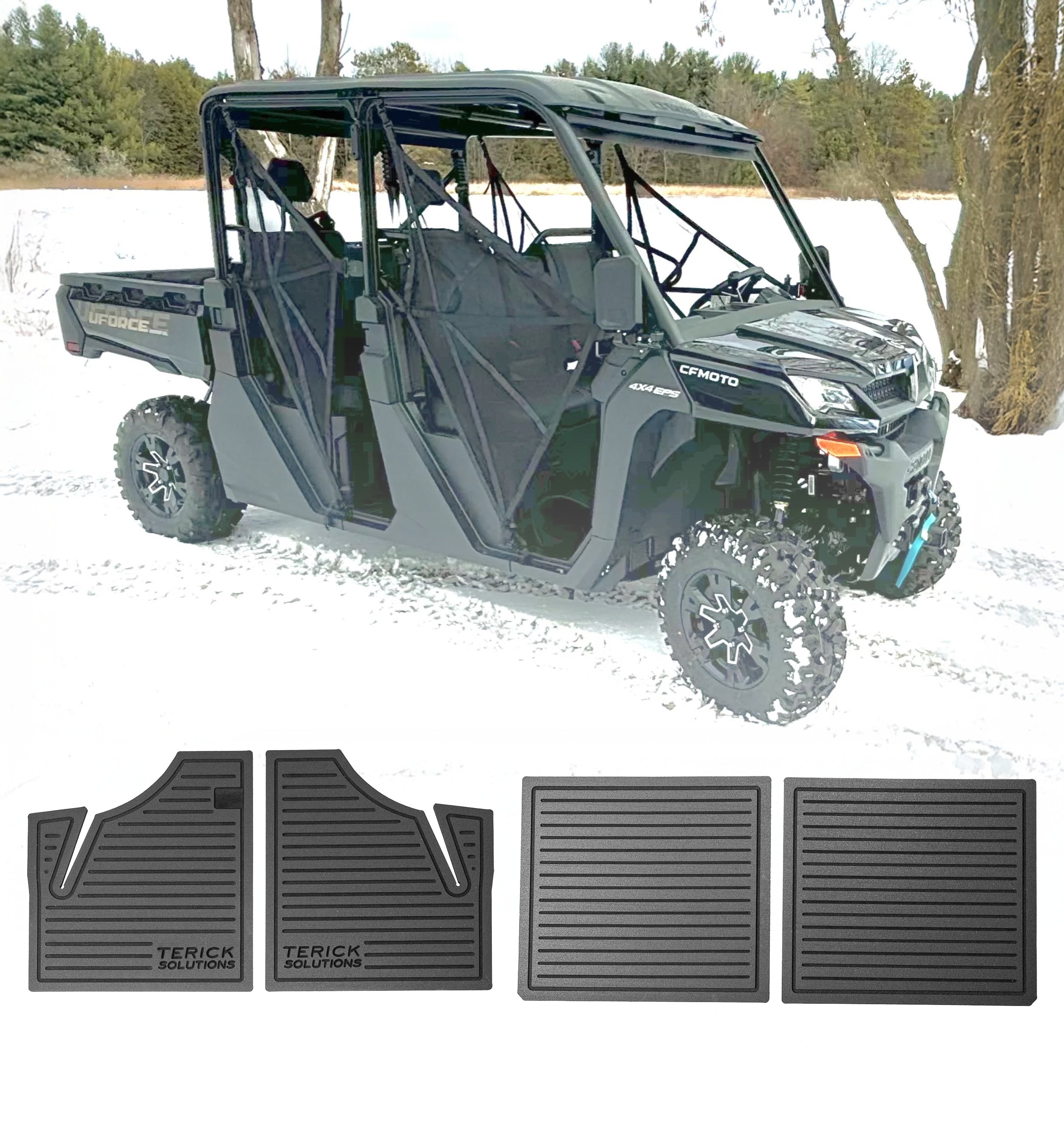 Photo of CFMOTO UFORCE 1000 & XL Rubber Floor Mats by Terick Solutions - Premium UTV Rubber floor mats for UTVs / Side by Sides